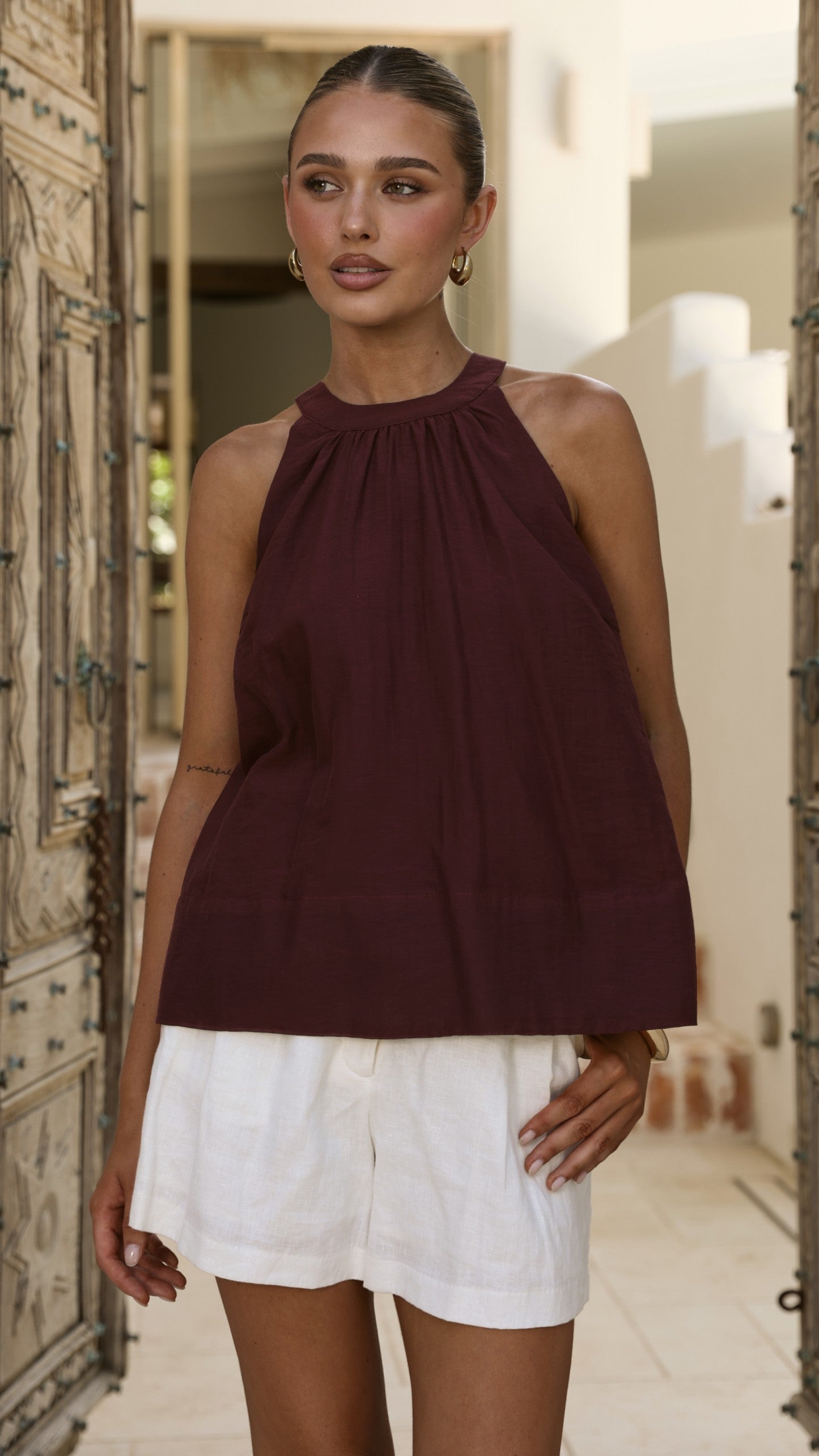 Gaia Top - Burgundy - Billy J