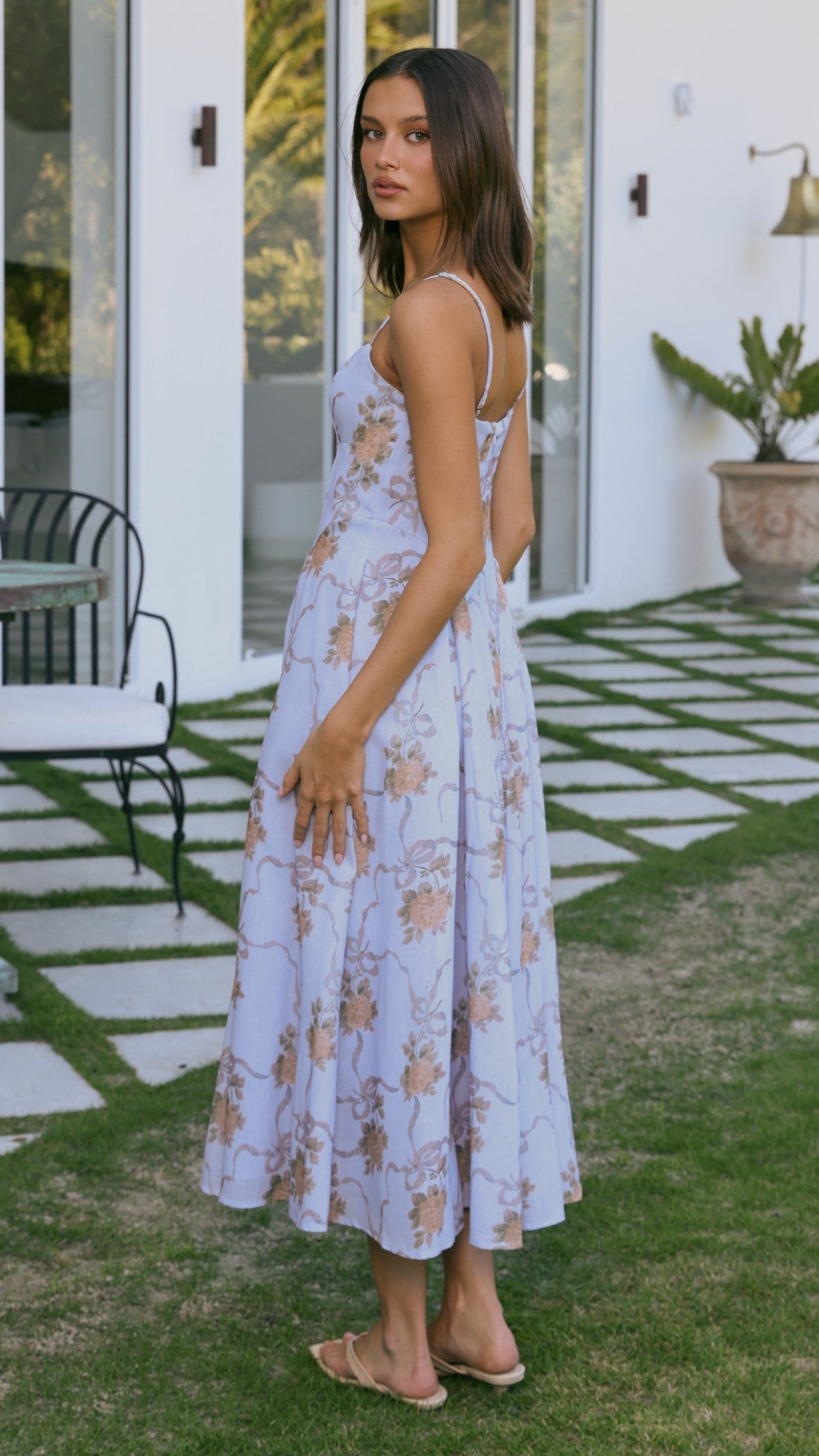 Sanessa Midi Dress - Blue Floral