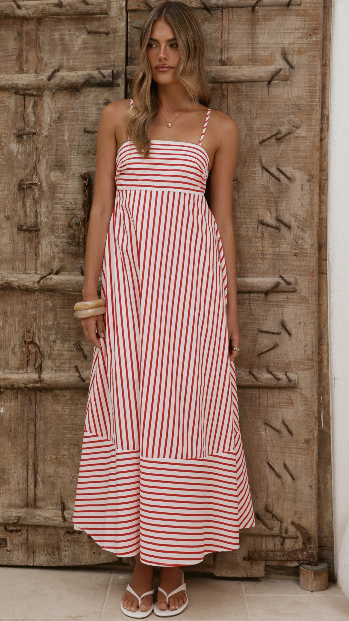 Marcel Maxi Dress - Red/White Stripe - Buy Women's Dresses - Billy J