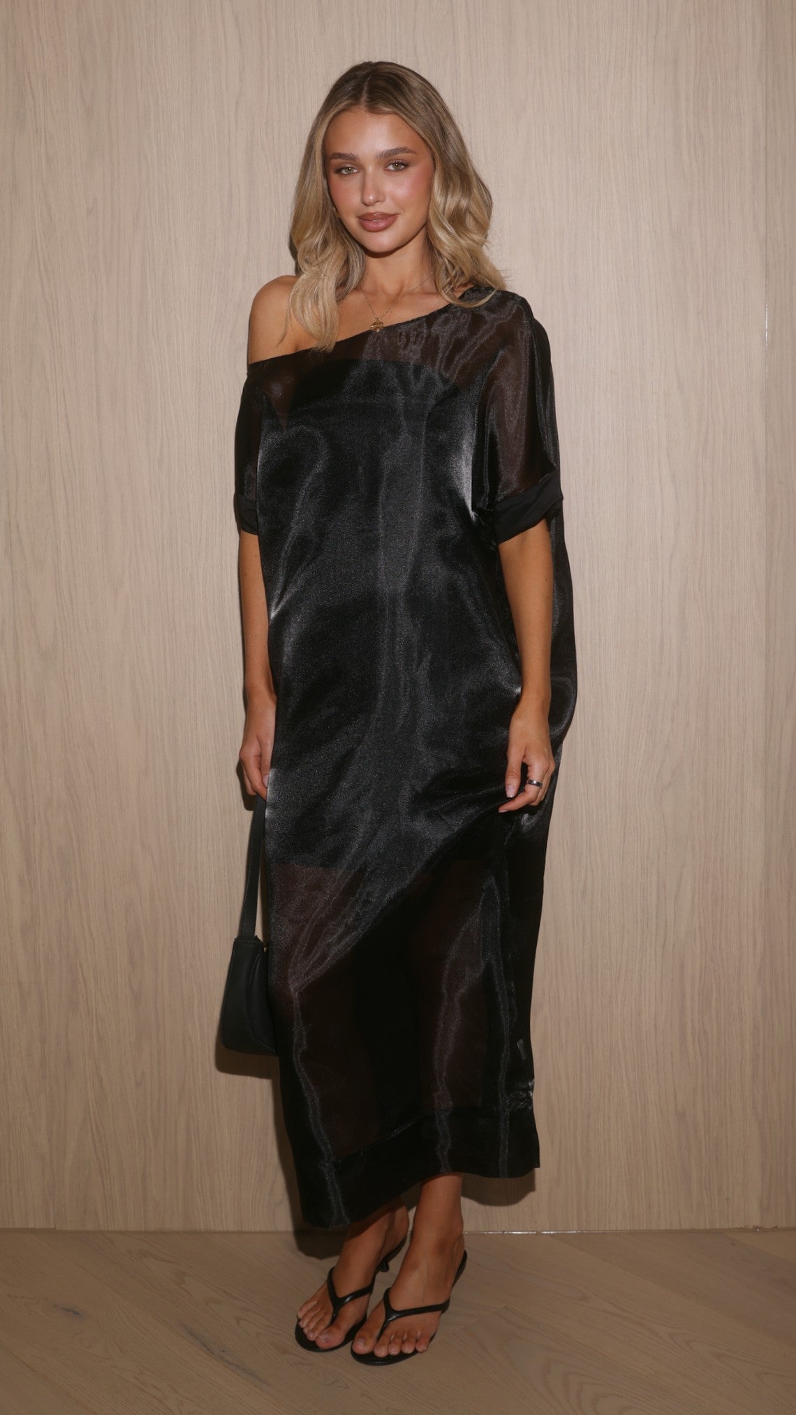 Baelin Sheer Maxi Dress - Black - Billy J