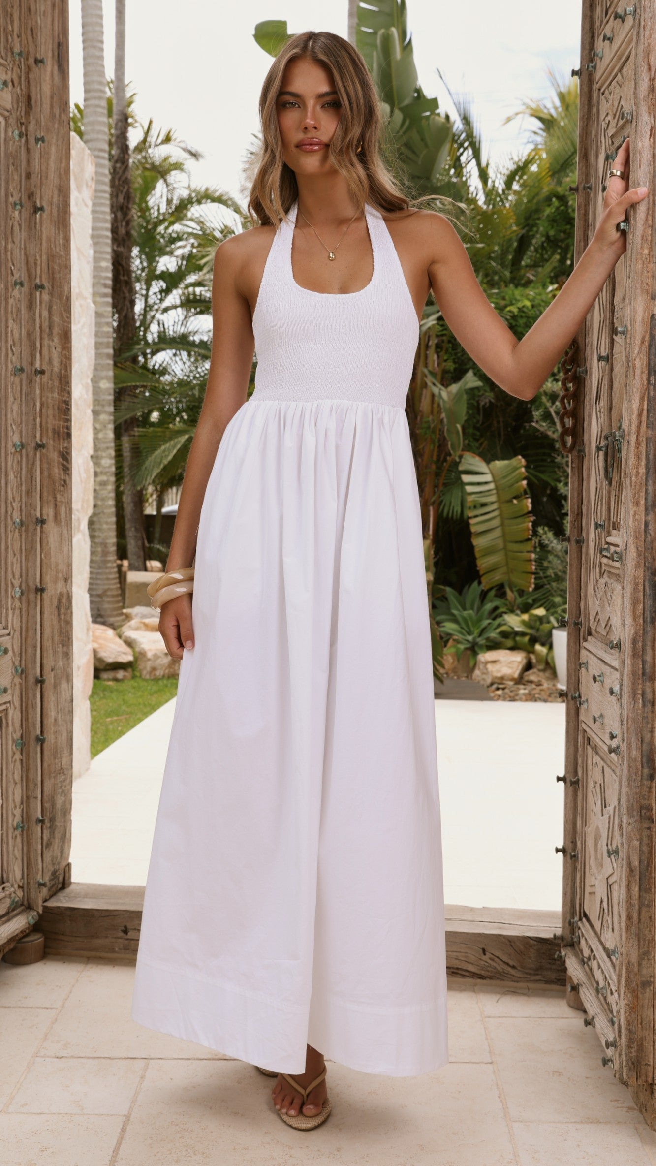 Keanie Maxi Dress - White - Billy J
