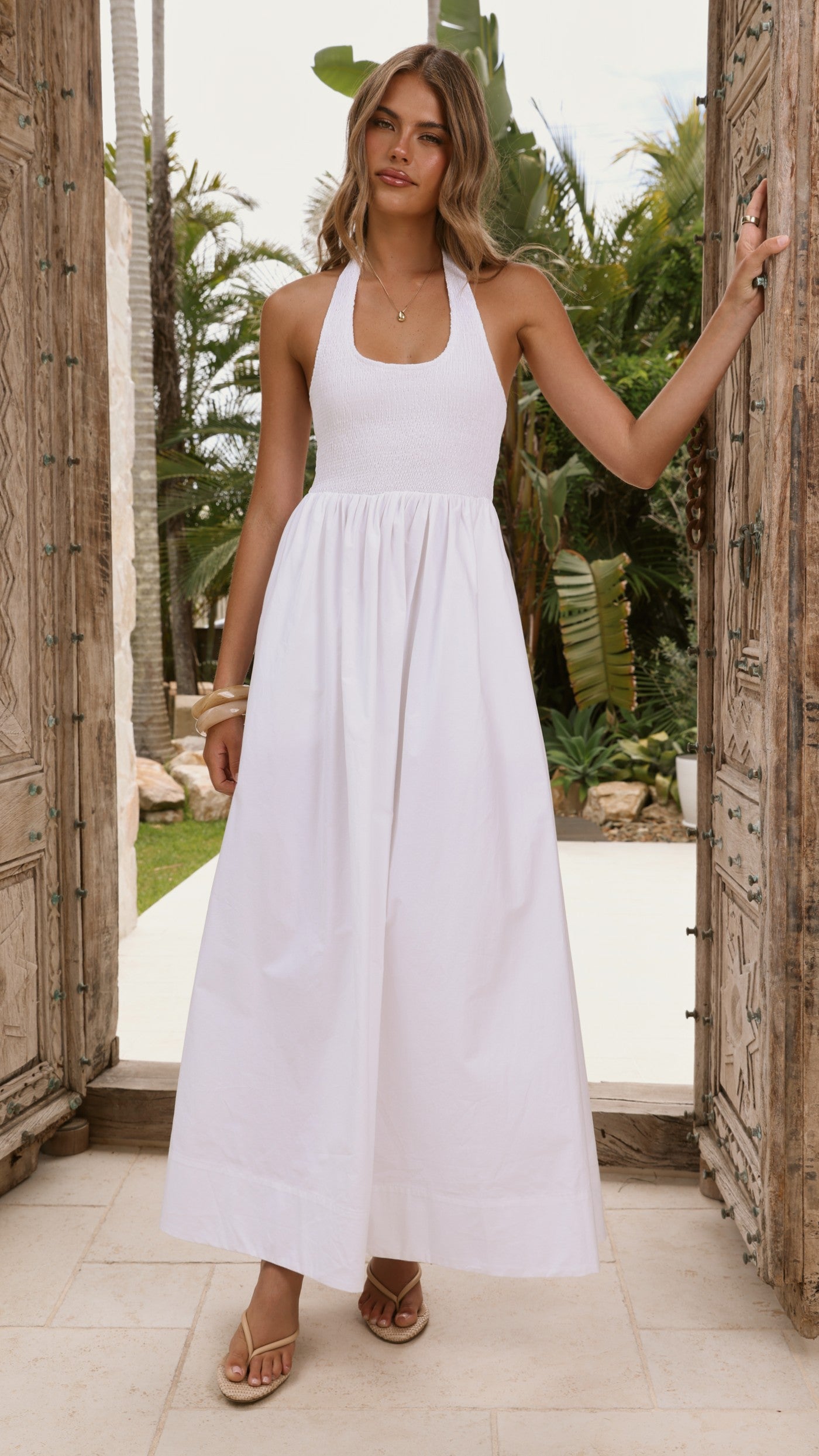 Keanie Maxi Dress - White - Billy J