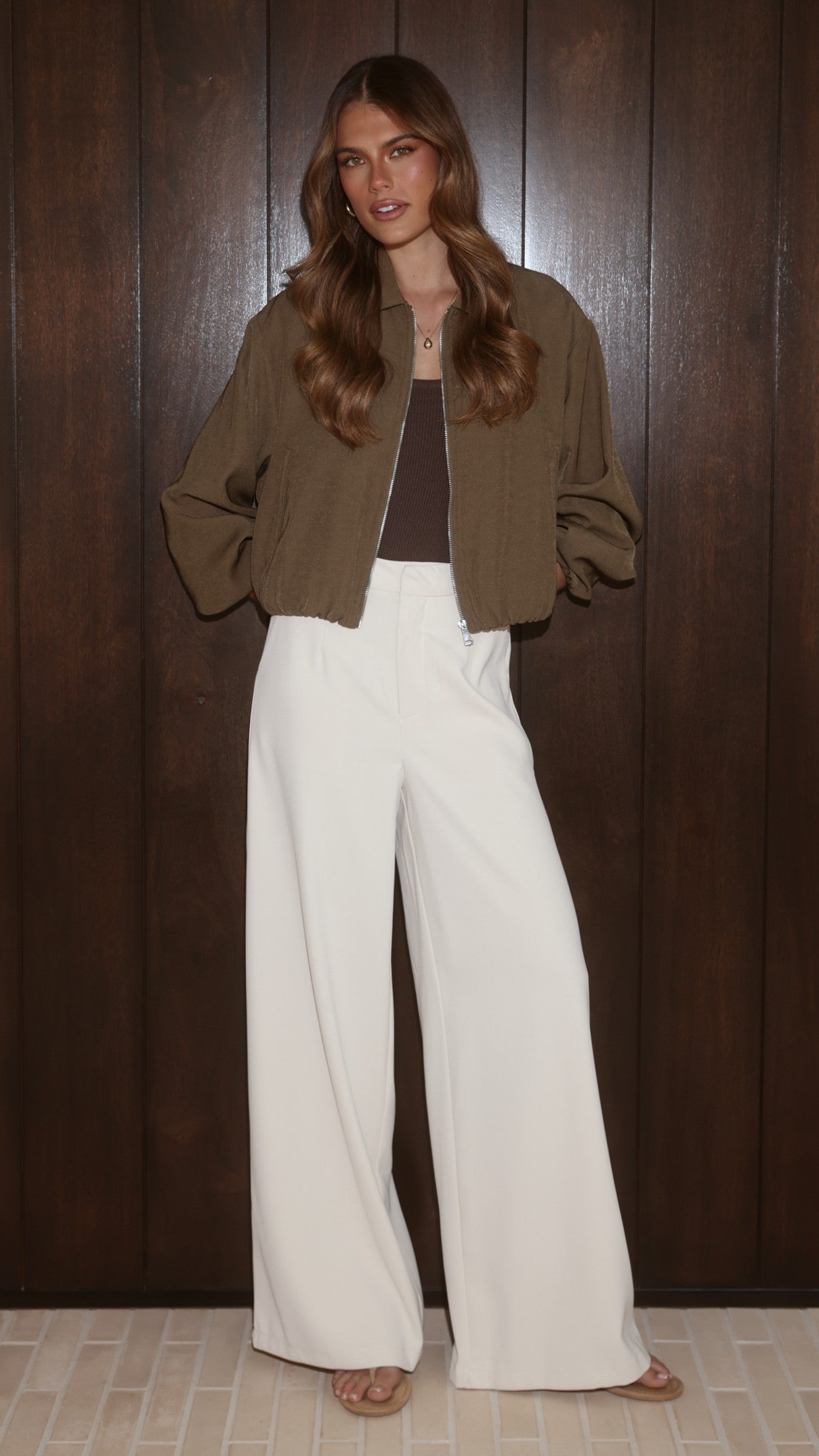 Brax Bomber Jacket - Khaki - Billy J