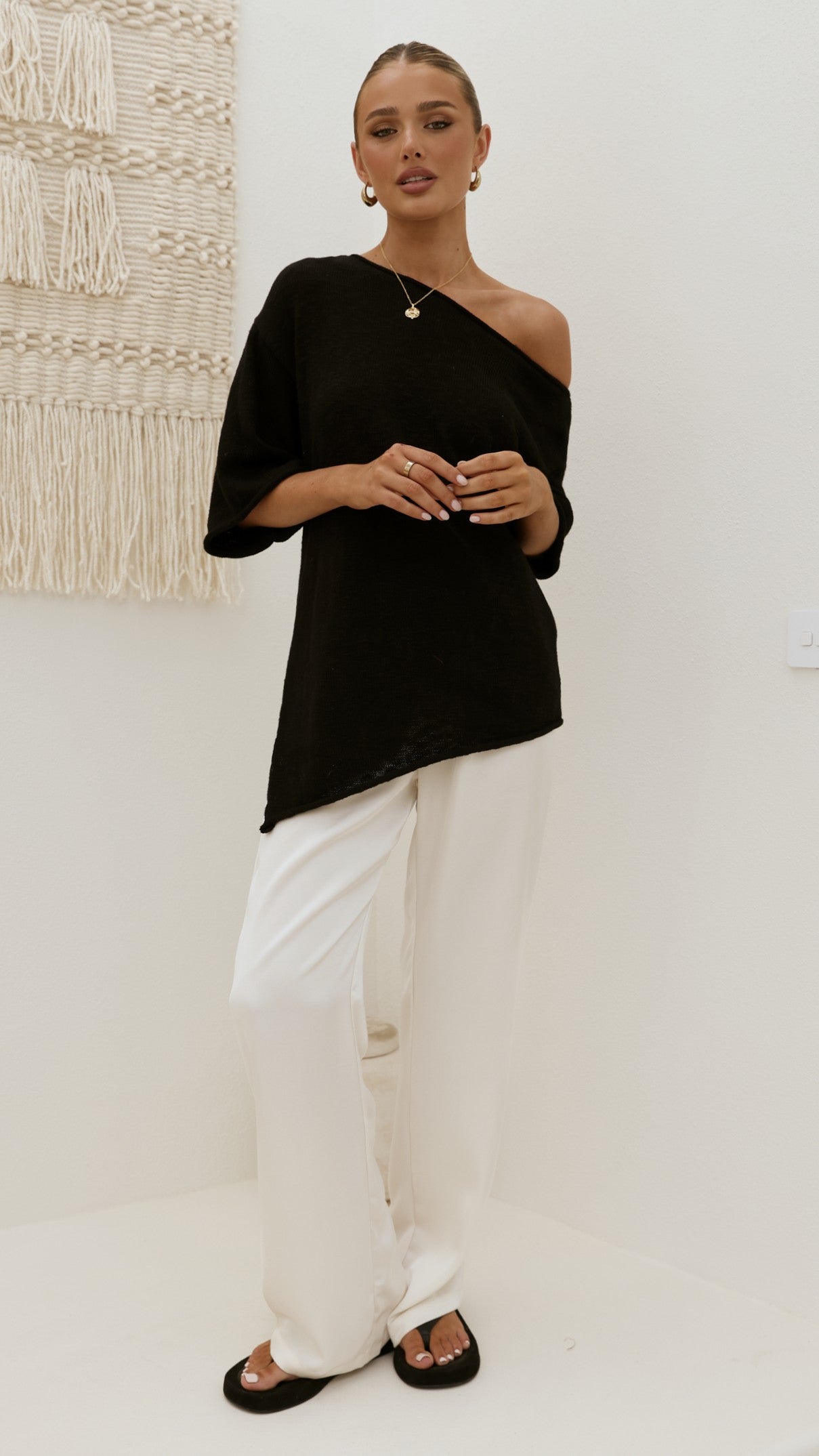 Keisha Off The Shoulder Top - Black - Billy J