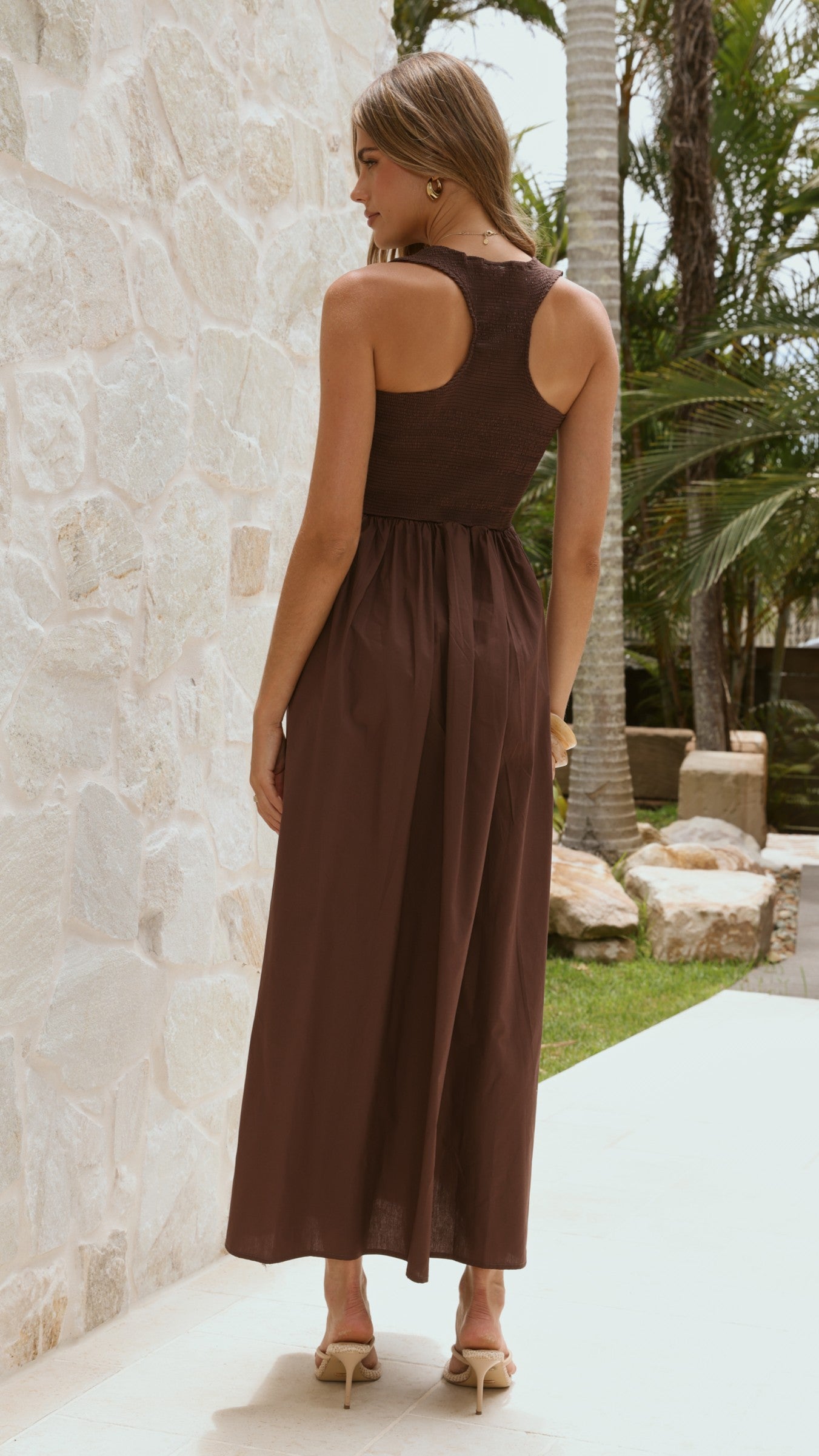 Amira Maxi Dress - Chocolate - Billy J