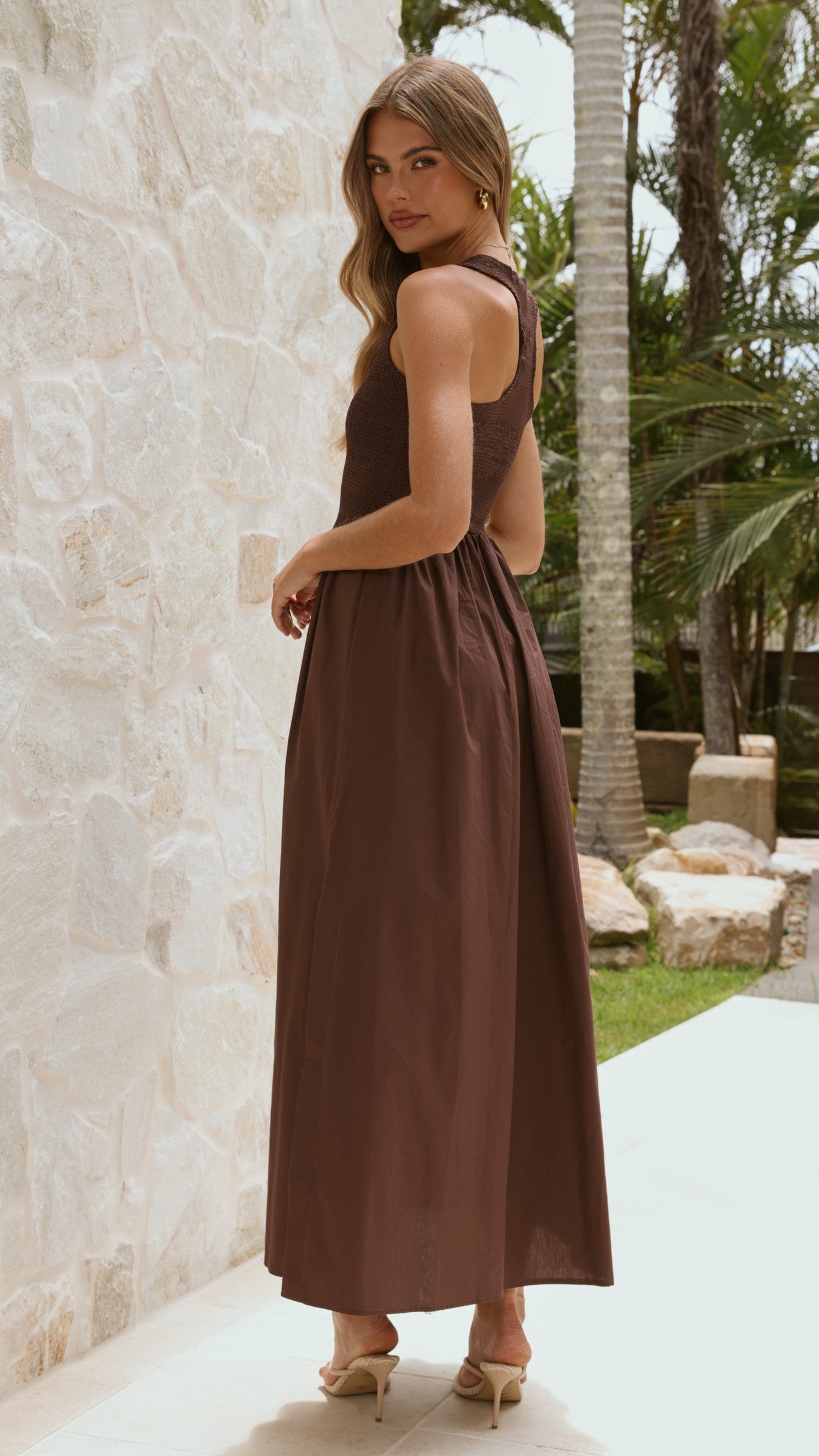 Amira Maxi Dress - Chocolate - Billy J