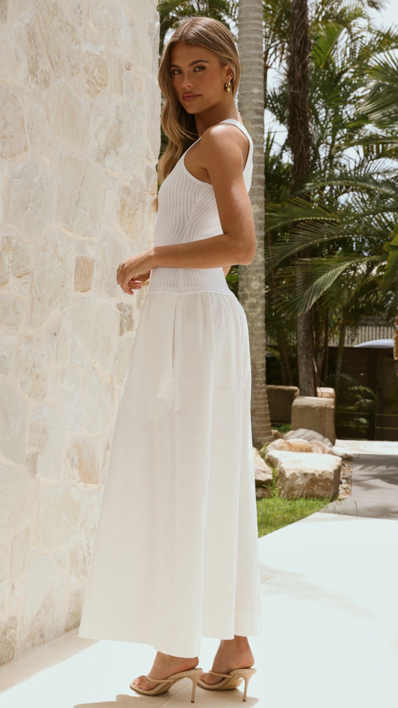 Arden Maxi Dress - White - Billy J