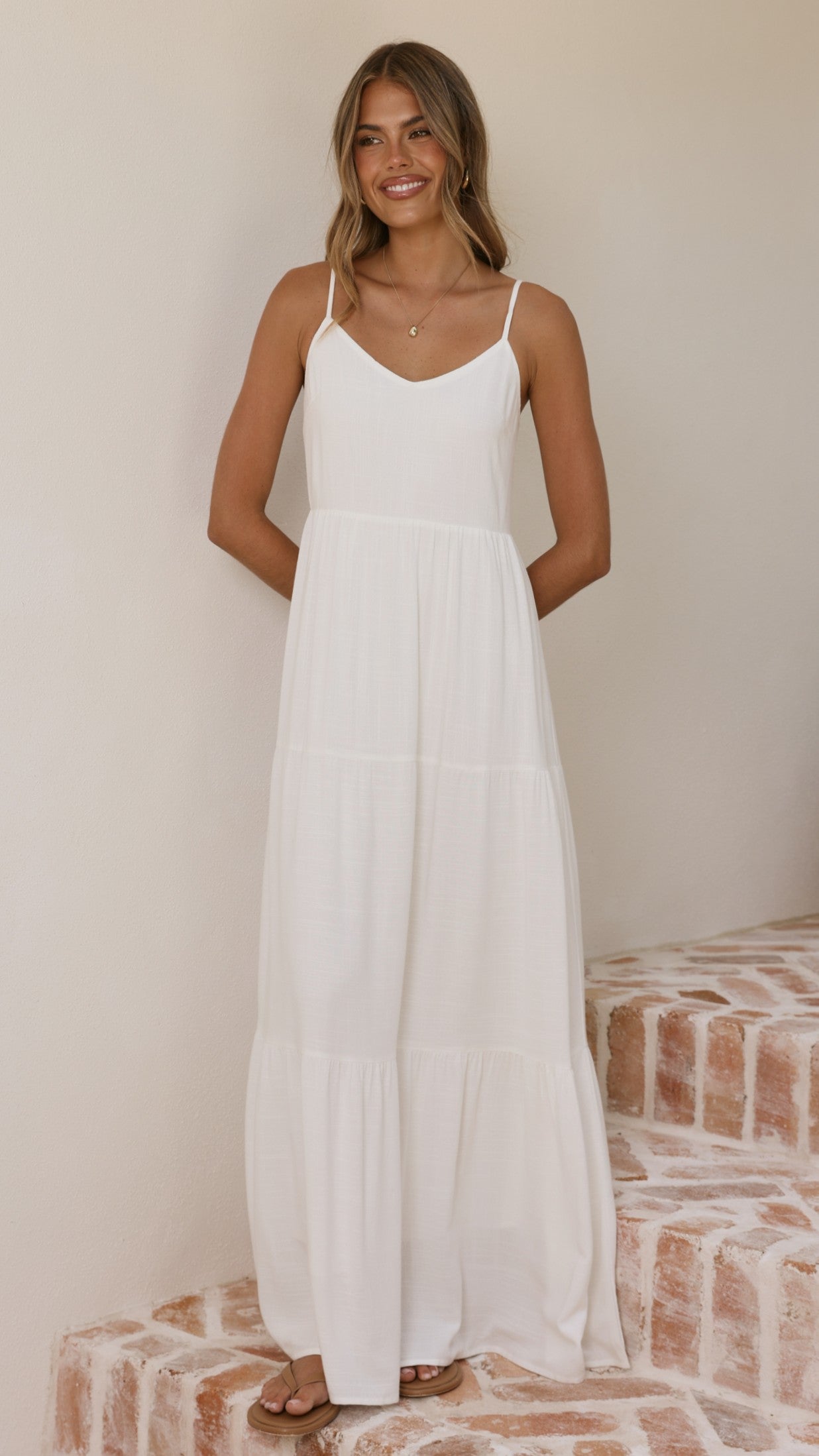 Shelley Maxi Dress - White - Billy J
