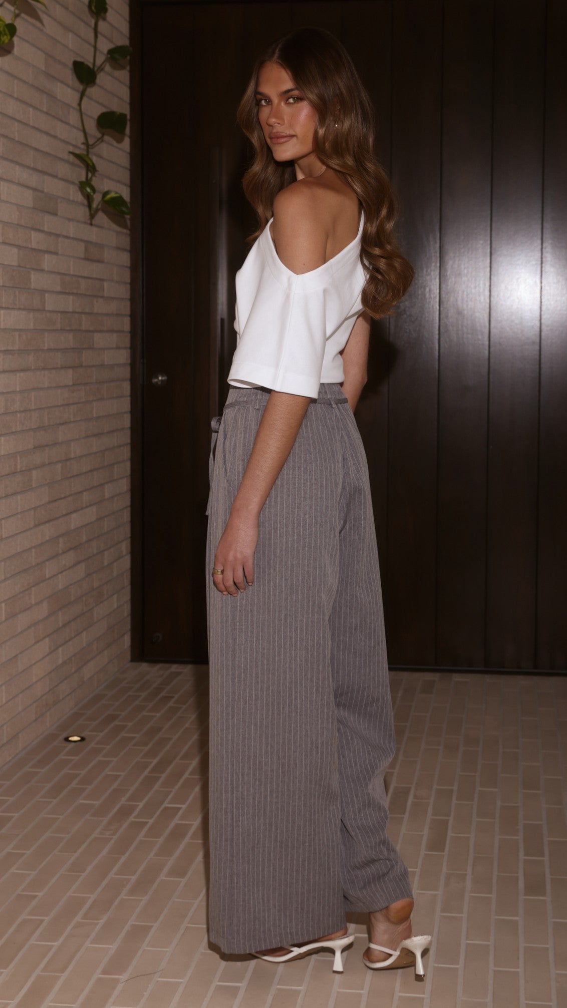 Issay Pants - Grey Pinstripe - Billy J