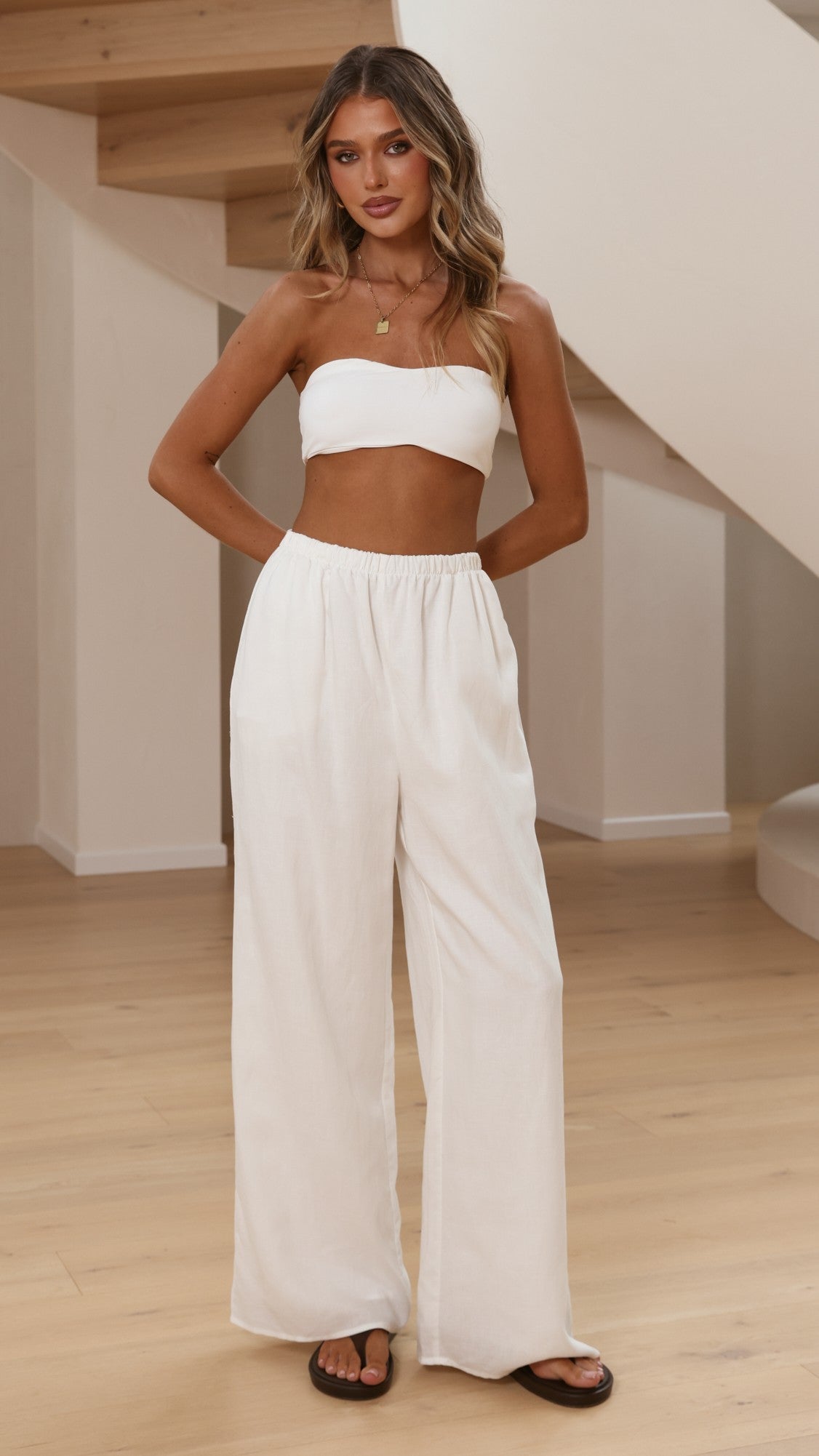 Luna Pants - White - Billy J