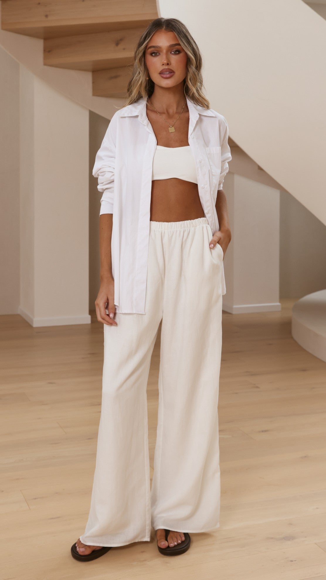 Luna Pants - White - Billy J