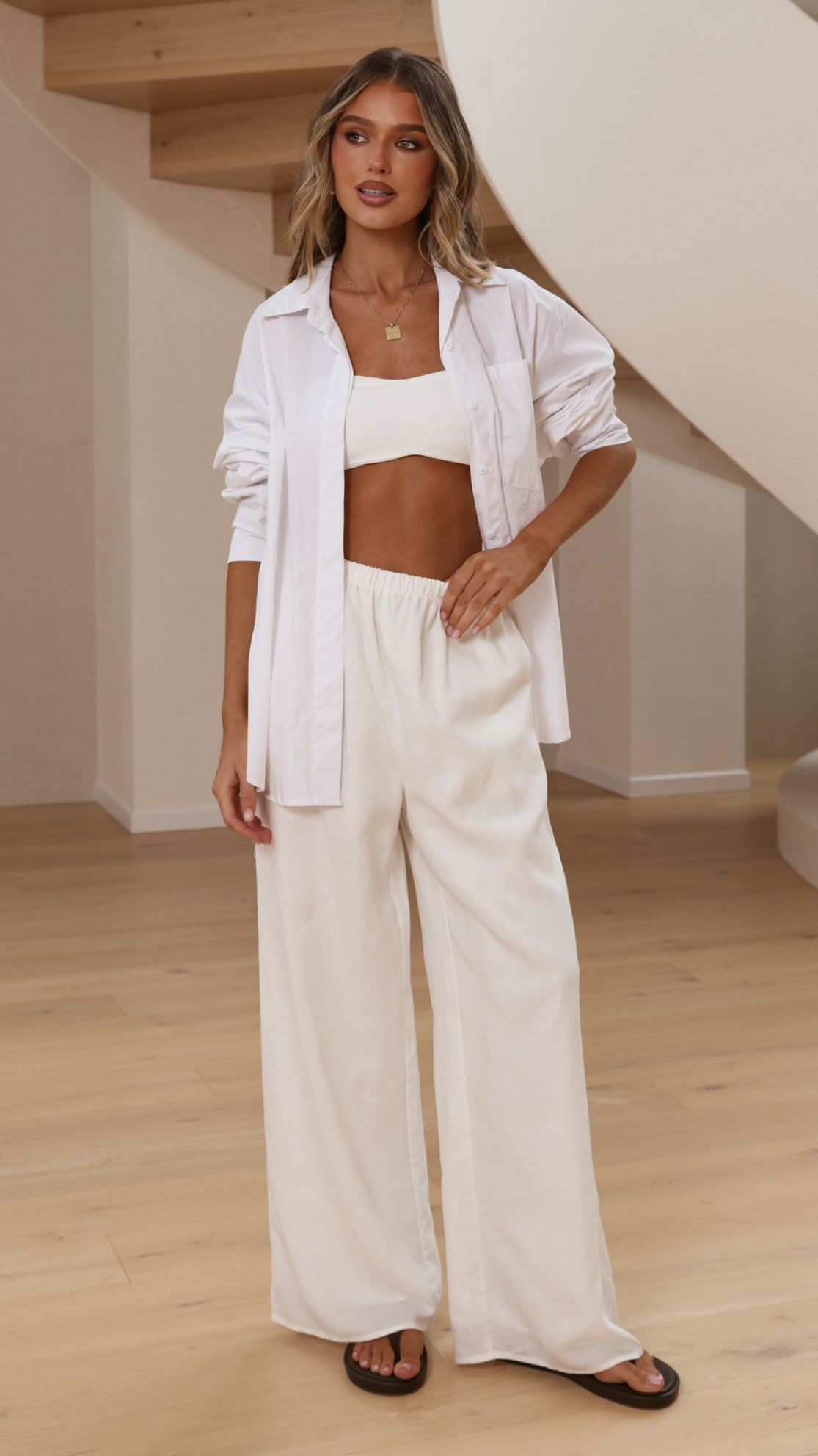 Luna Pants - White - Billy J