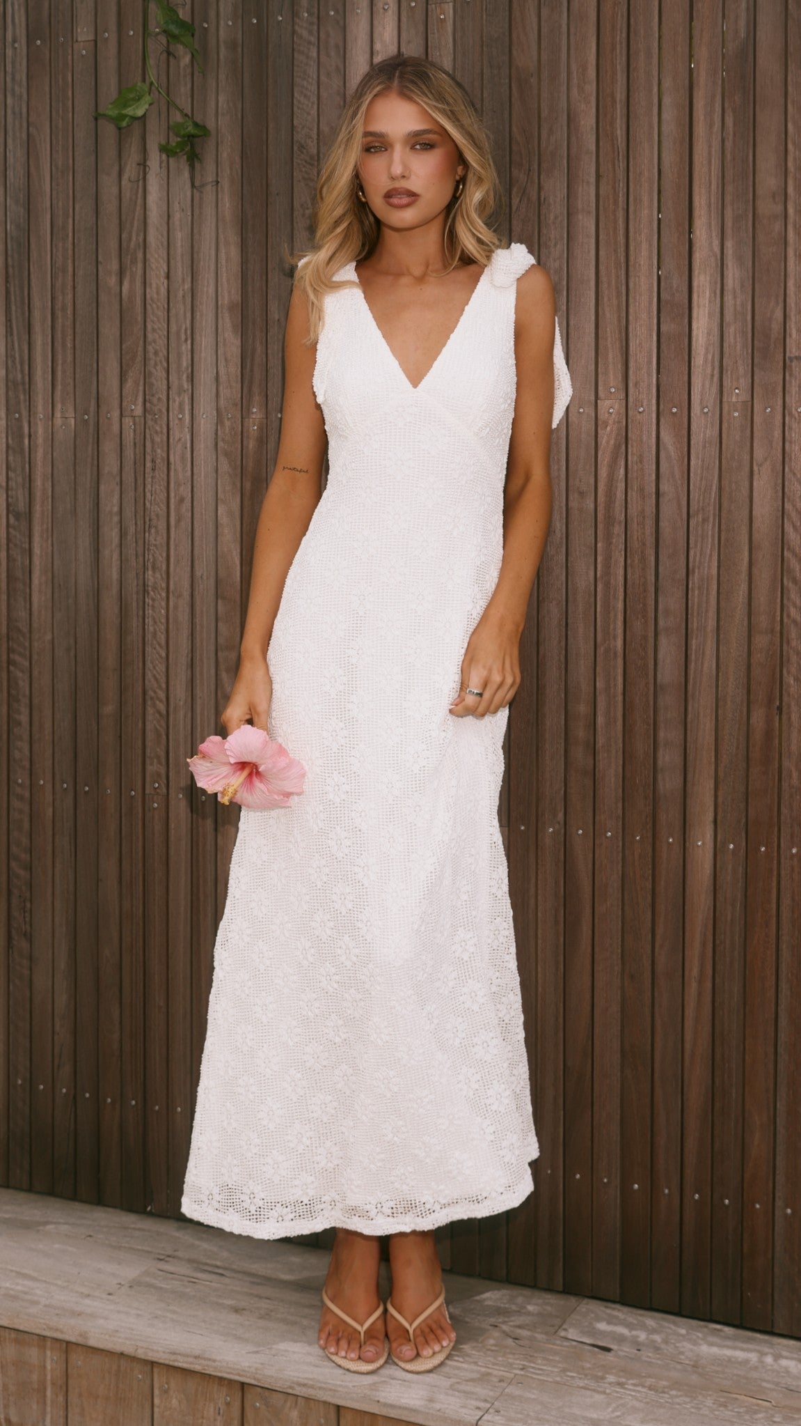Kalia Maxi Dress - White - Billy J