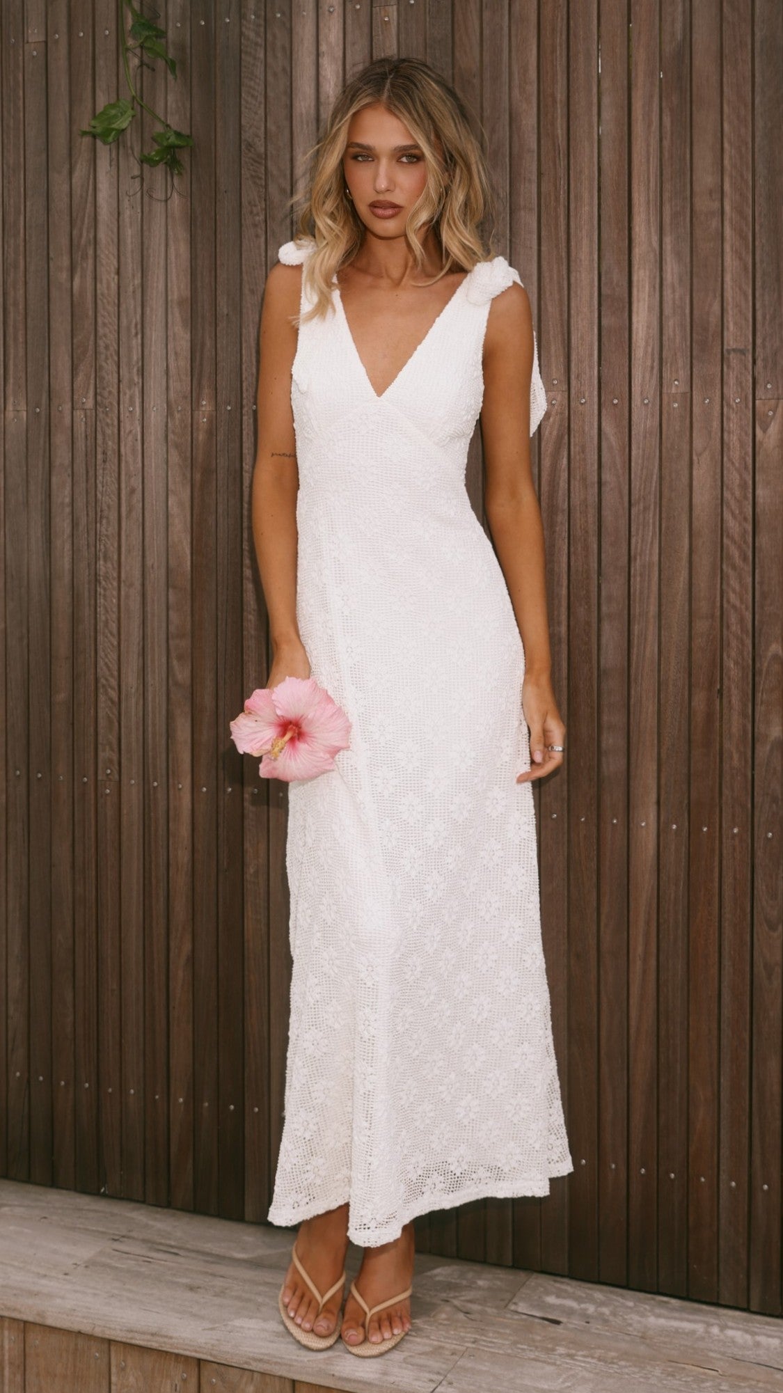 Kalia Maxi Dress - White - Billy J
