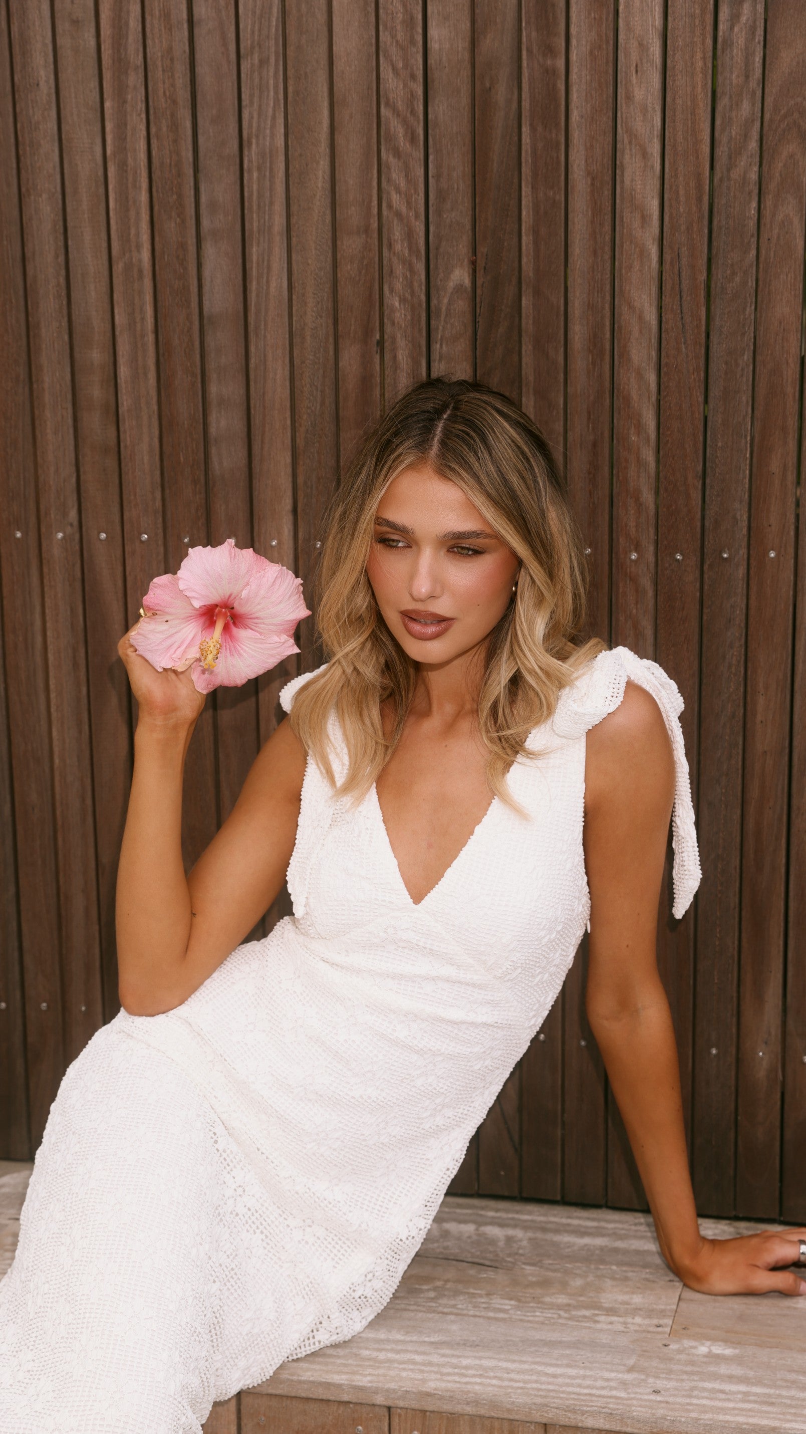 Kalia Maxi Dress - White - Billy J