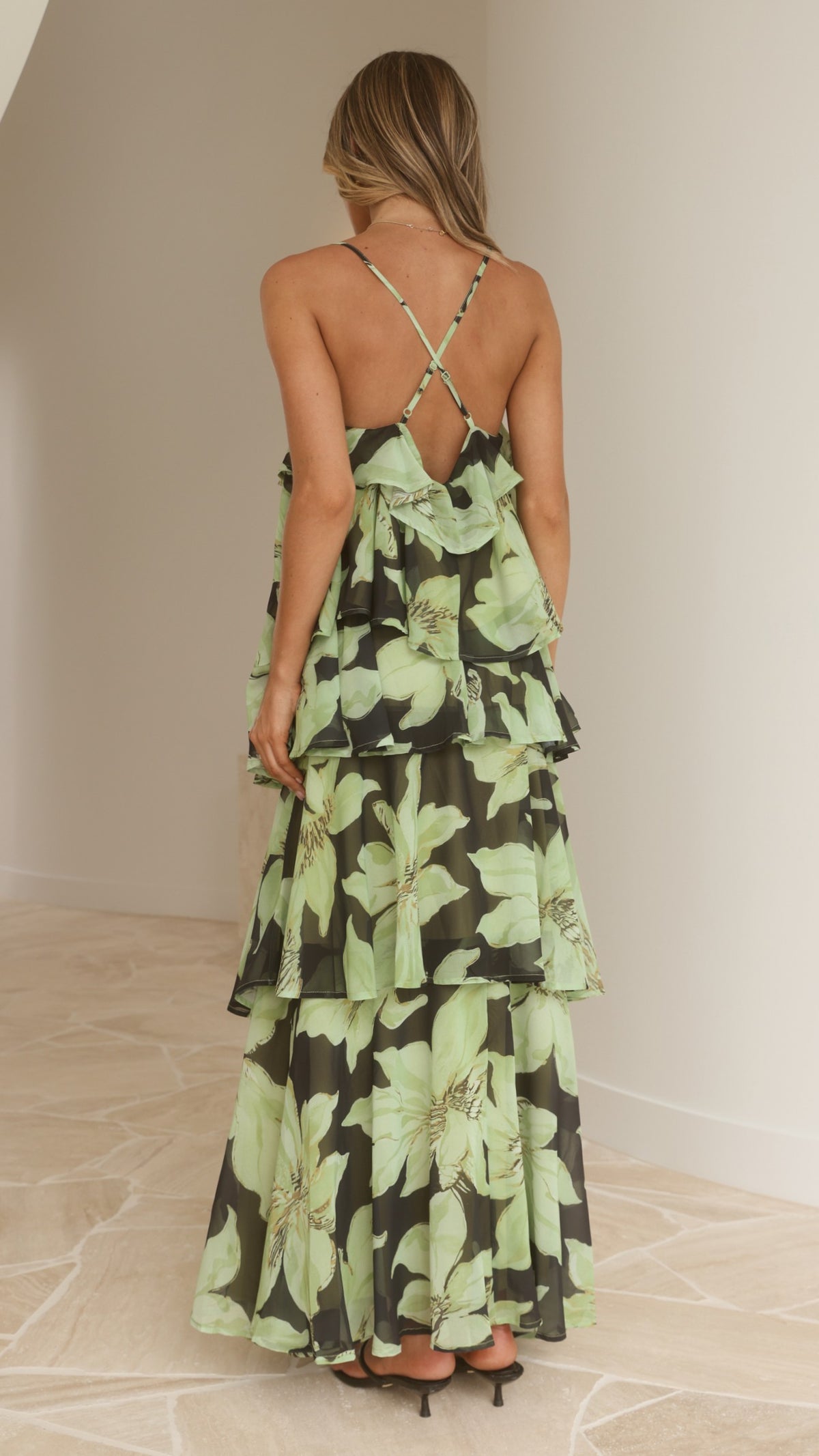 Archer Maxi Skirt - Green Floral - Billy J