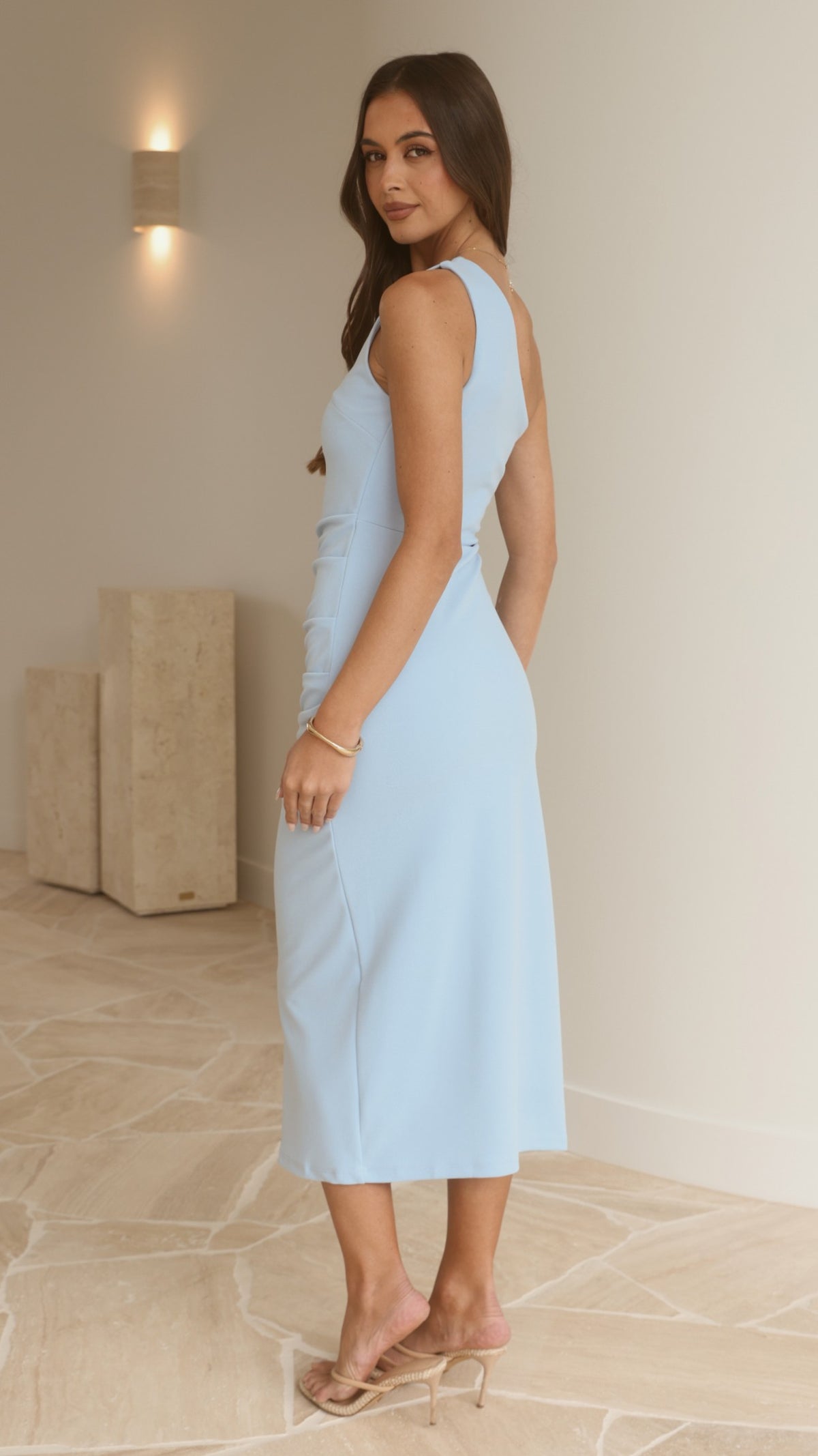 Alaina Midi Dress - Baby Blue
