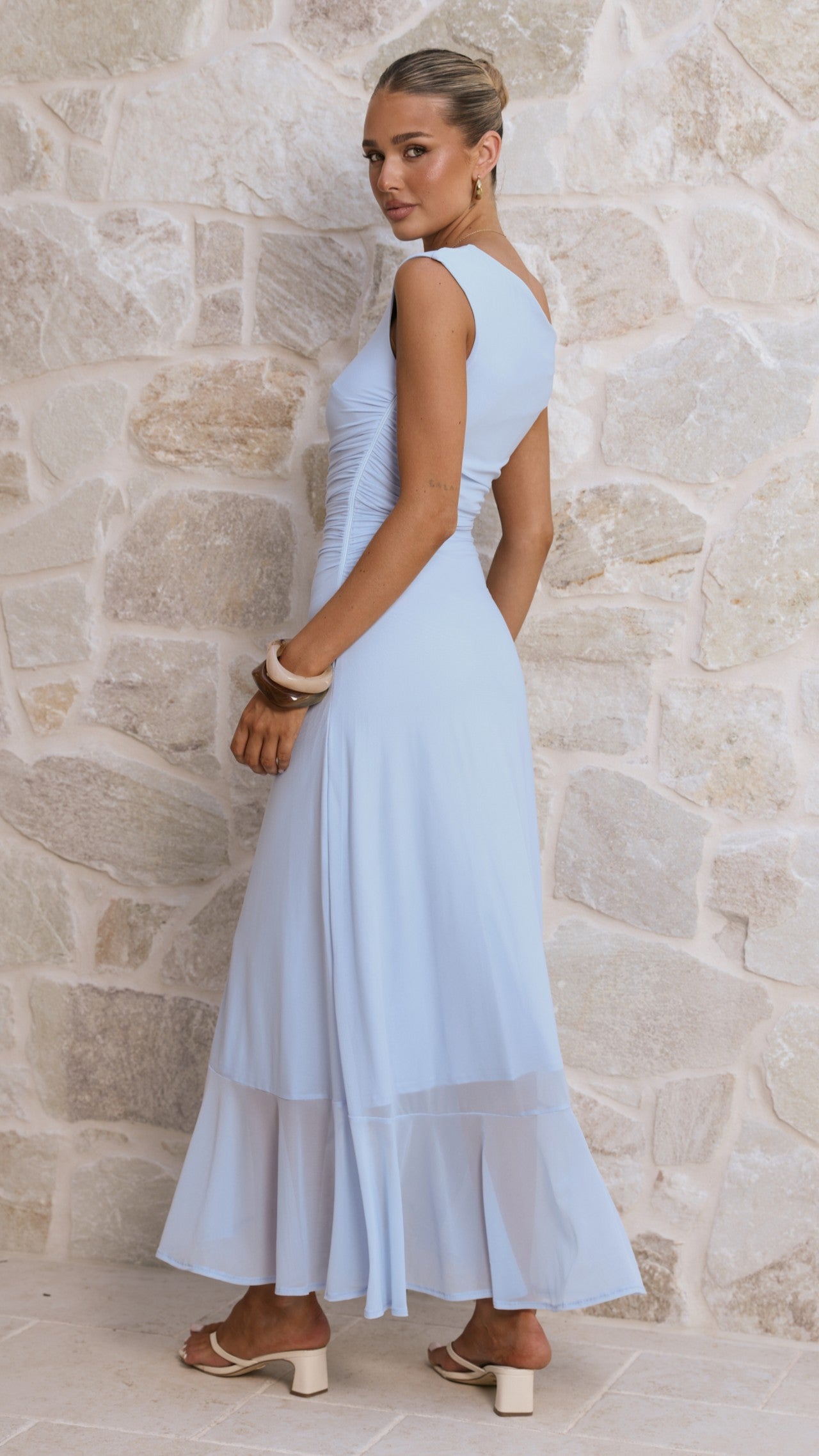 Sareiah Maxi Dress - Blue - Billy J