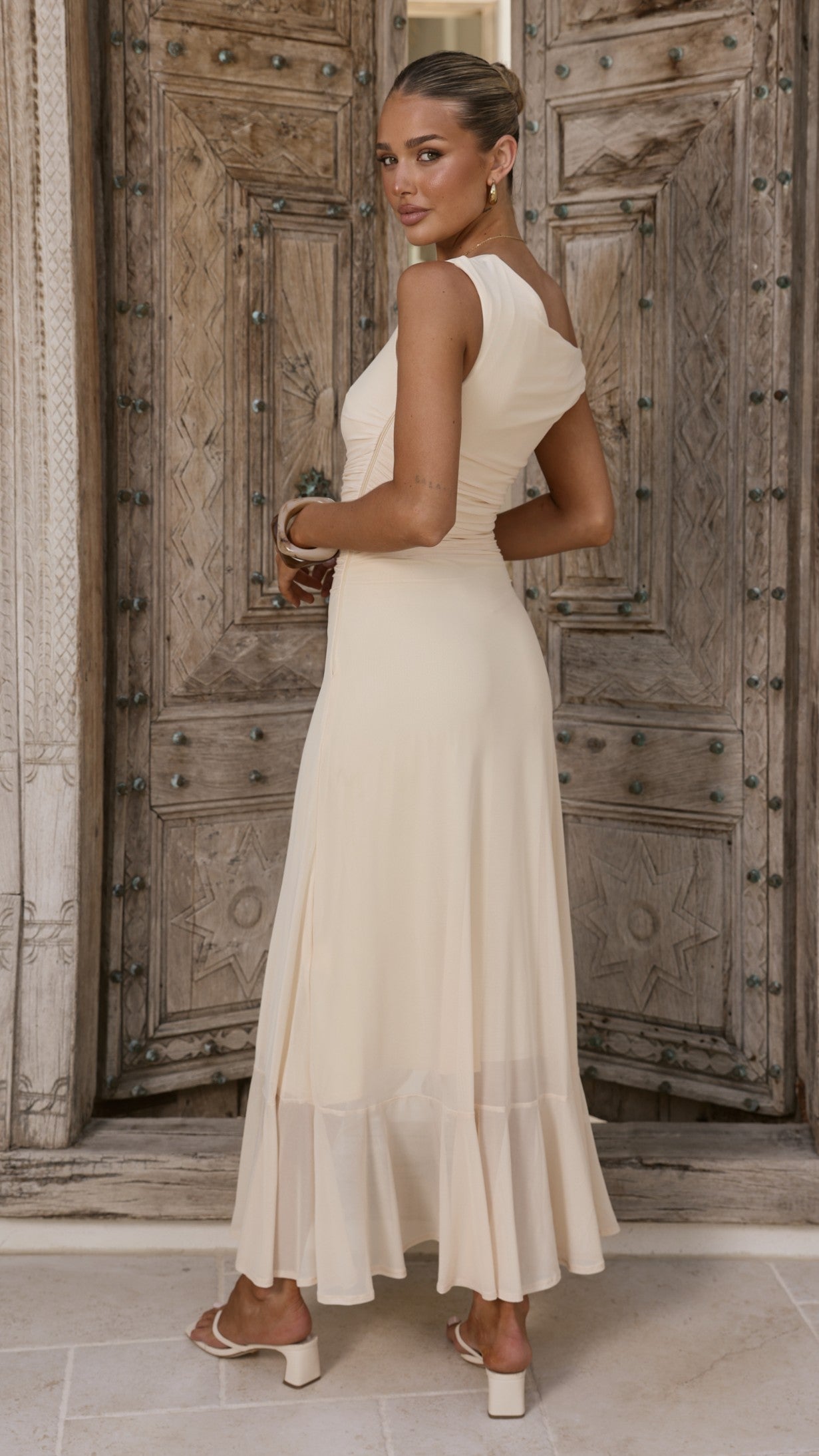 Sareiah Maxi Dress - Cream - Billy J