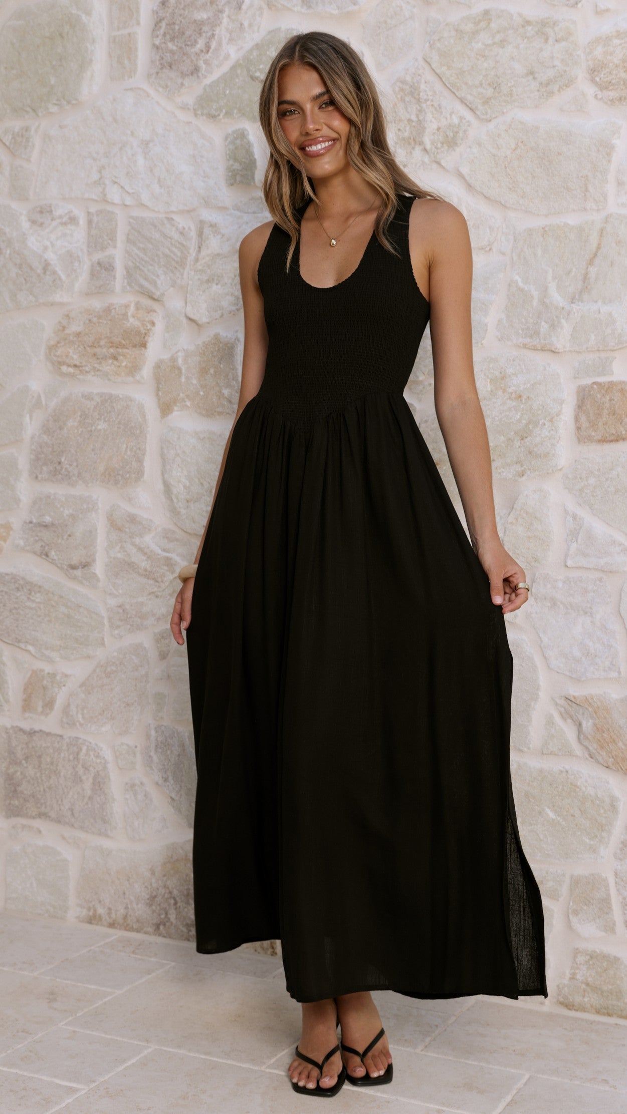 Amira Maxi Dress - Black - Billy J