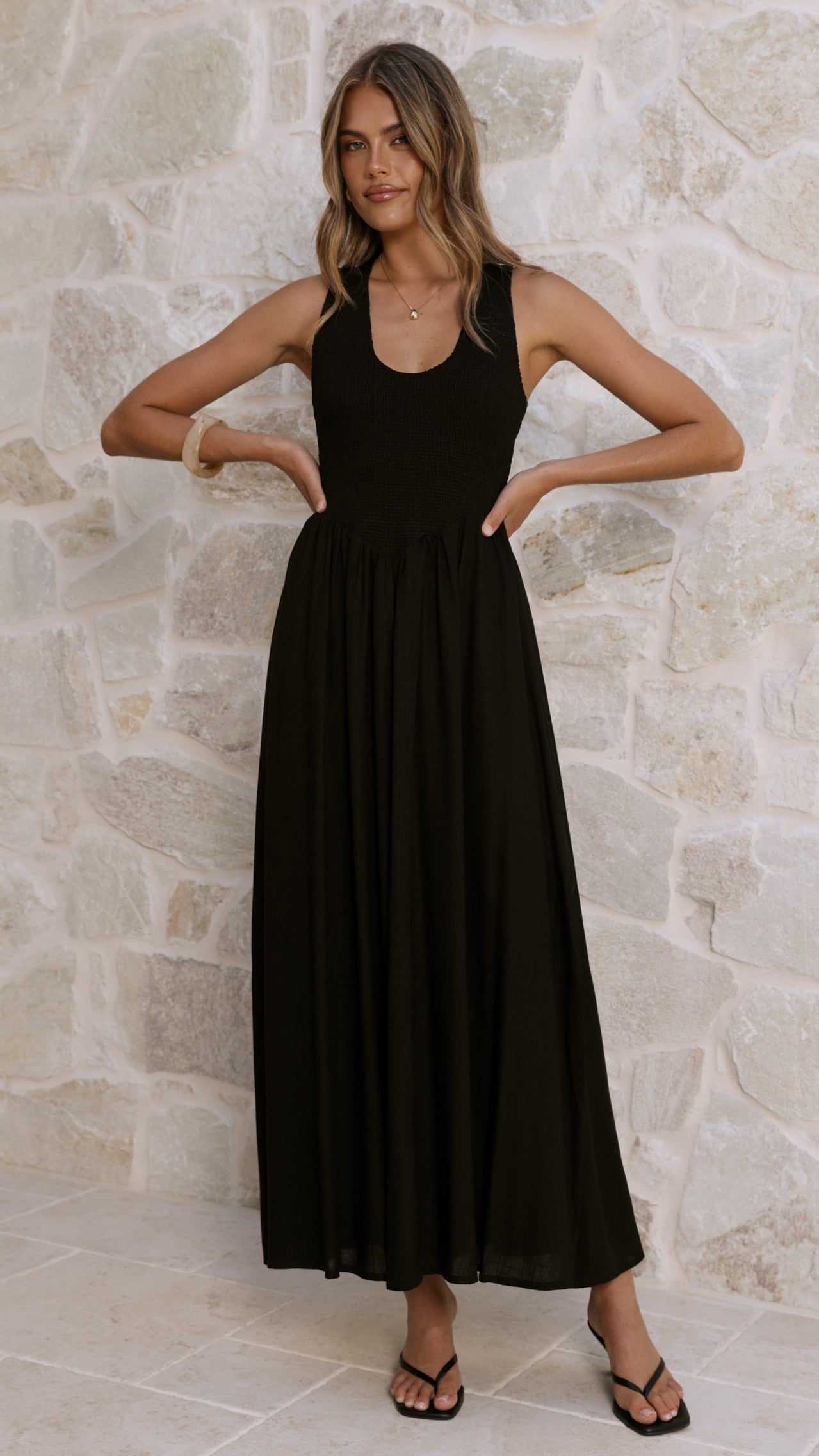 Amira Maxi Dress - Black - Billy J