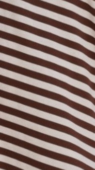 Pia One Shoulder Oversize Tee - Choc/White Stripe - Billy J