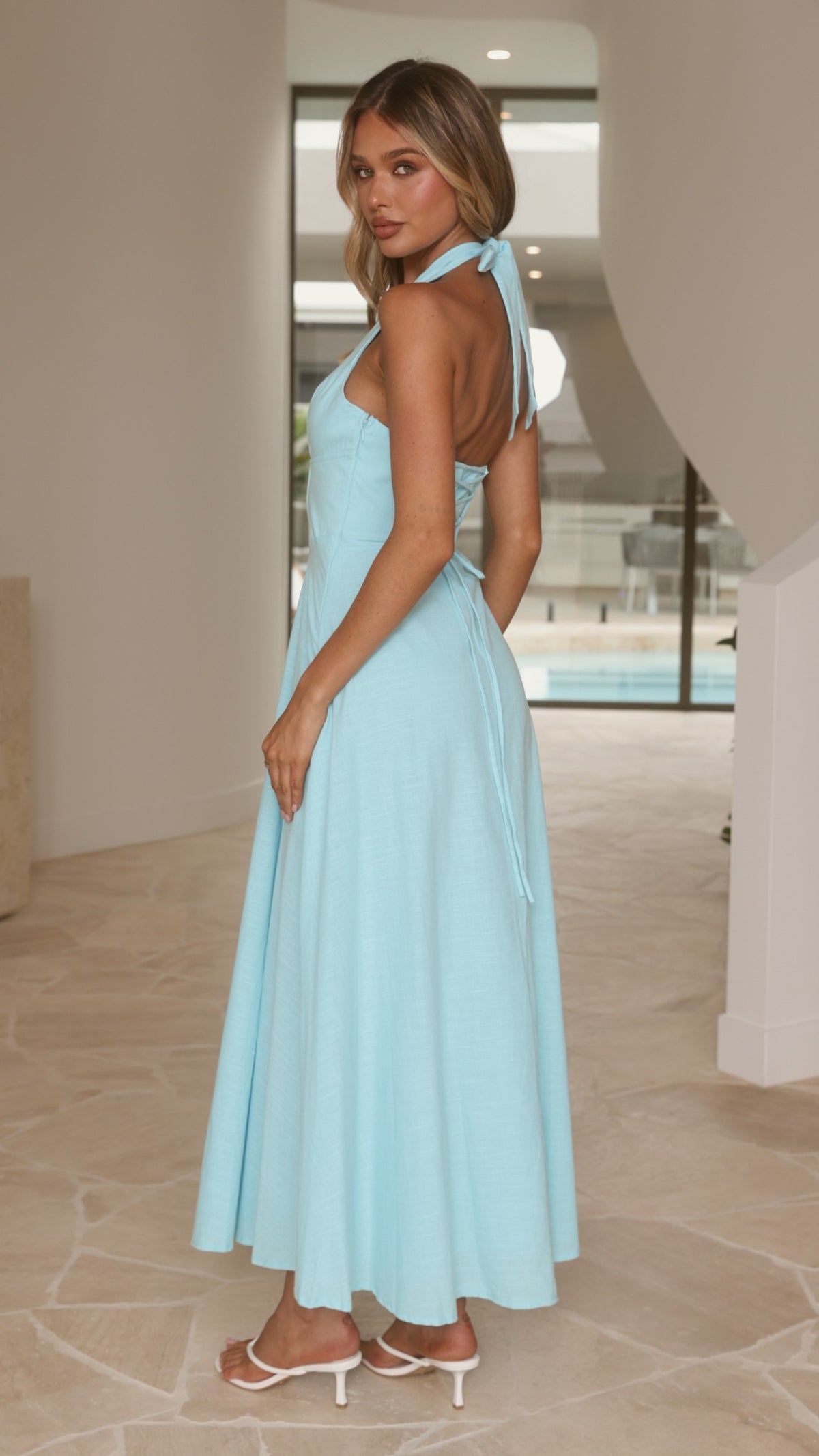 Skye Maxi Dress - Ice Blue - Billy J