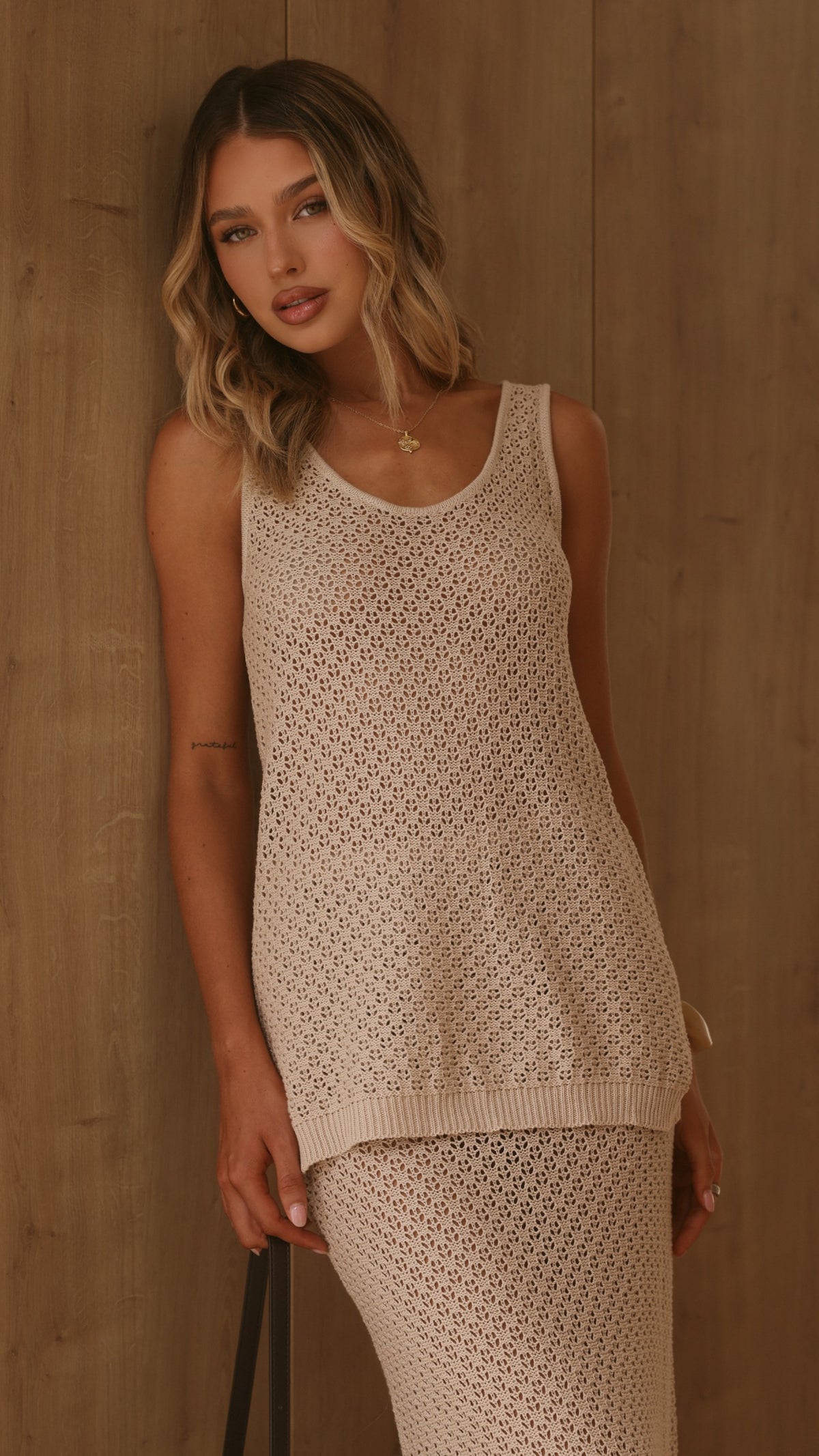 Sienna Crochet Top - Natural - Billy J