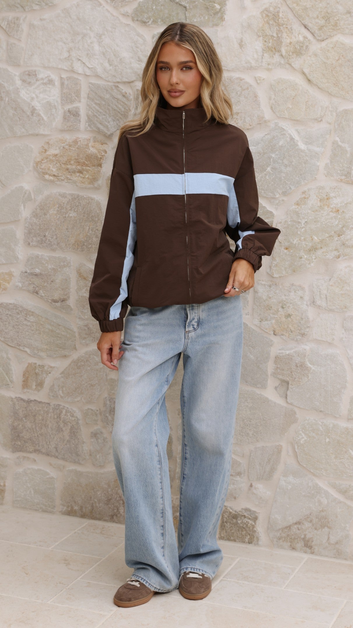 Ariella Jacket - Choc/Blue - Billy J