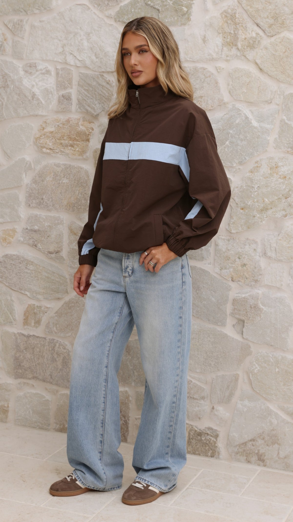 Ariella Jacket - Choc/Blue - Billy J