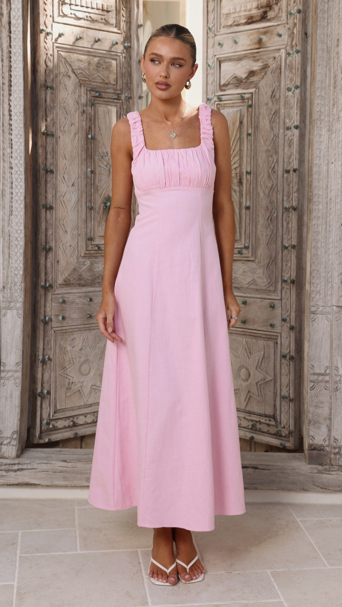 Adley Maxi Dress - Pink - Billy J