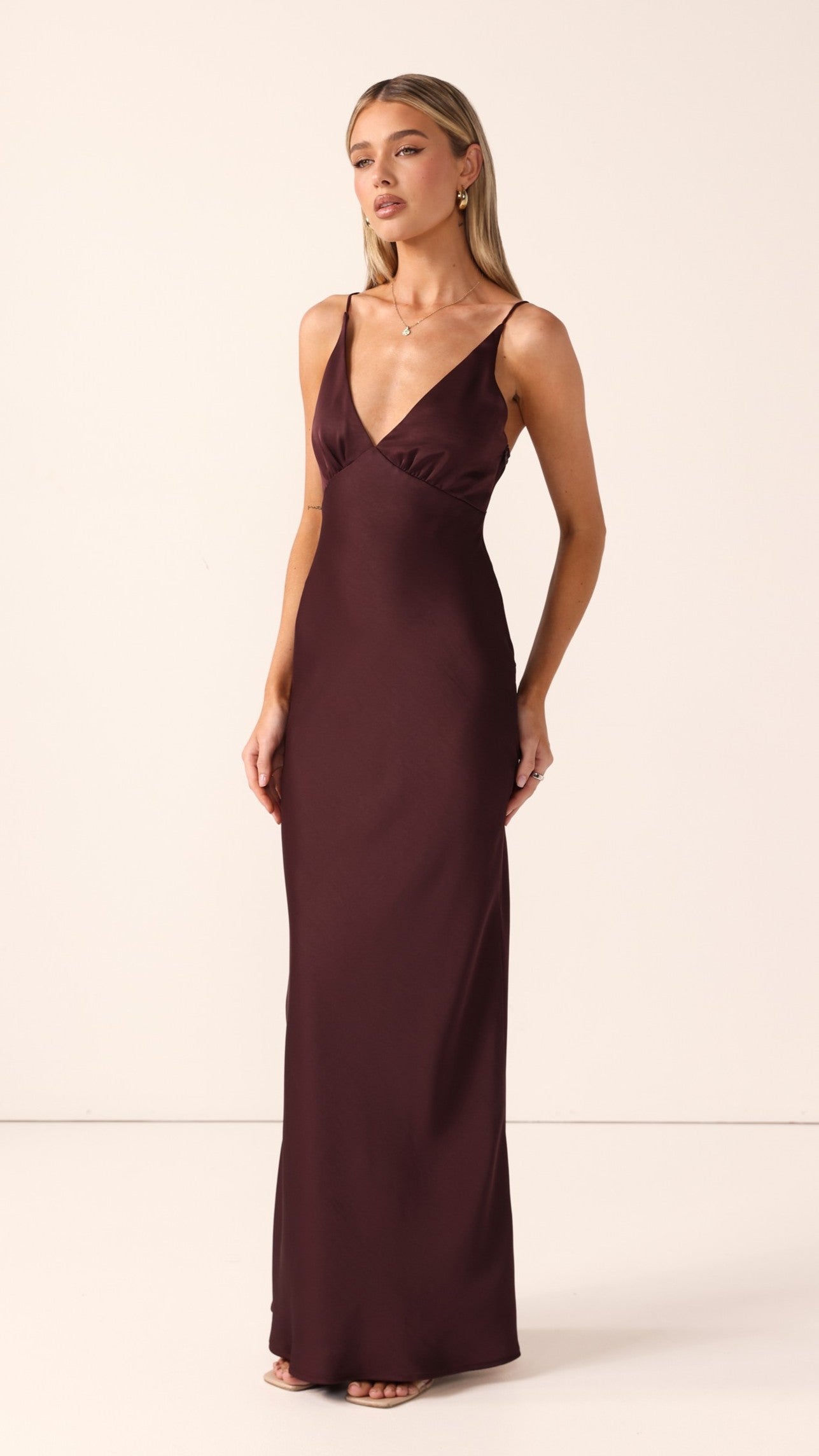 Ziah Maxi Dress - Chocolate - Billy J