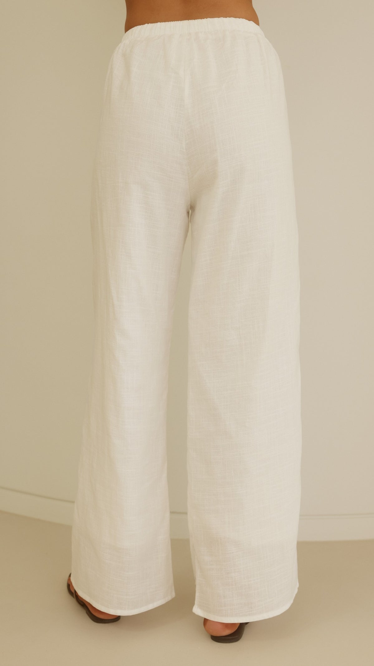 Nancia One Shoulder Fringe Top and Pants Set - White - Billy J