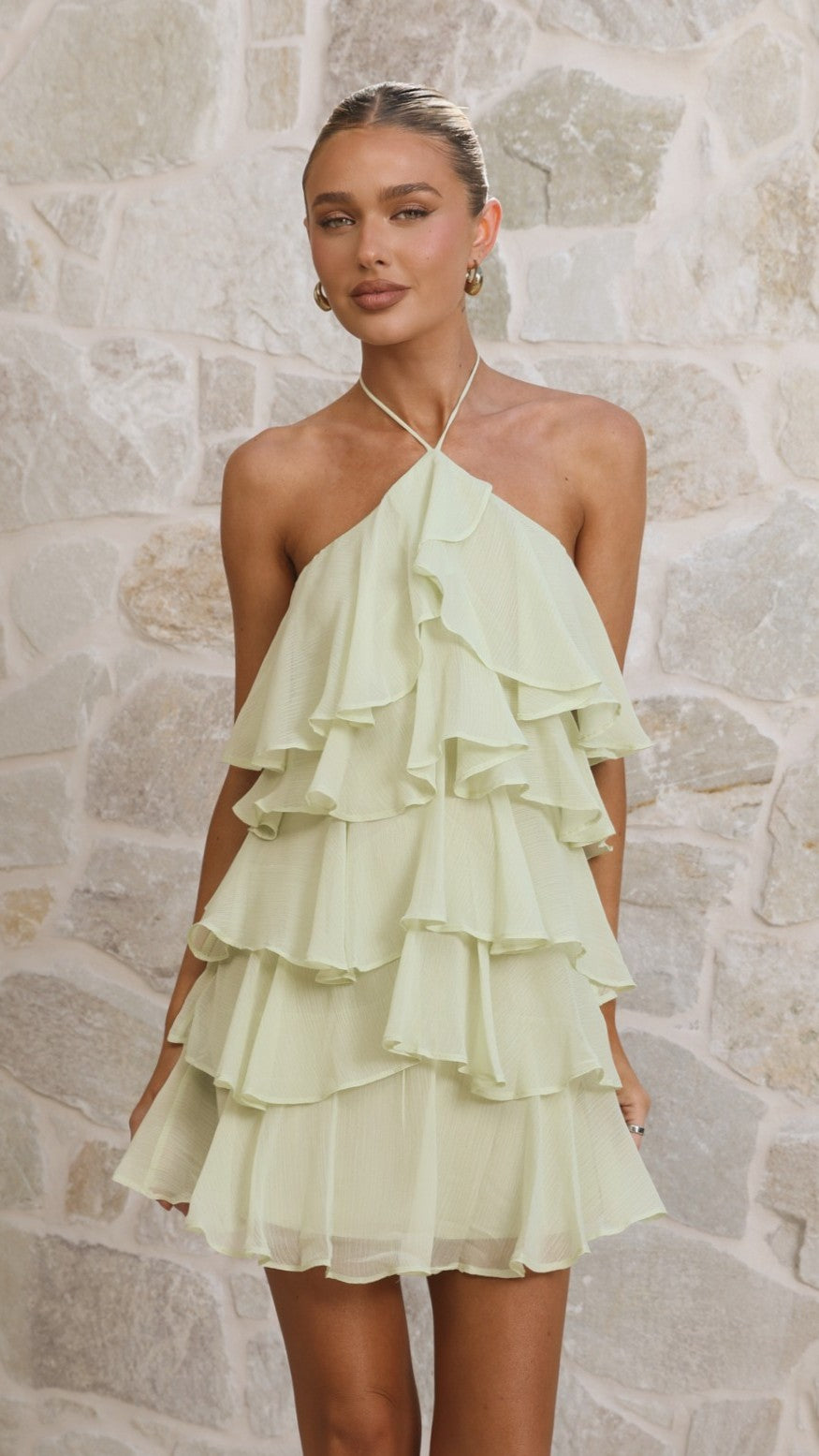Soho Mini Dress - Sage - Billy J