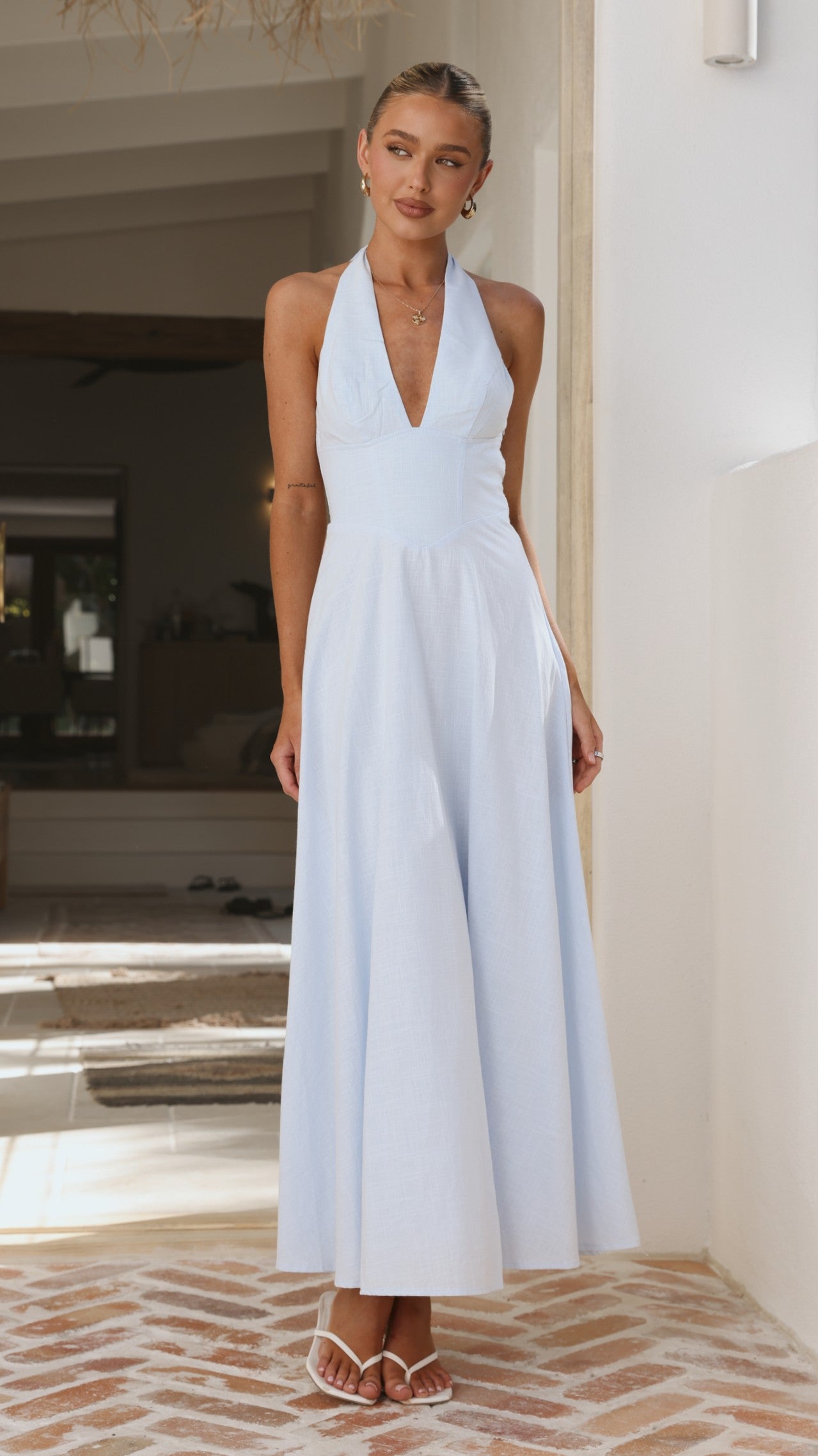 Skye Maxi Dress - Blue - Billy J