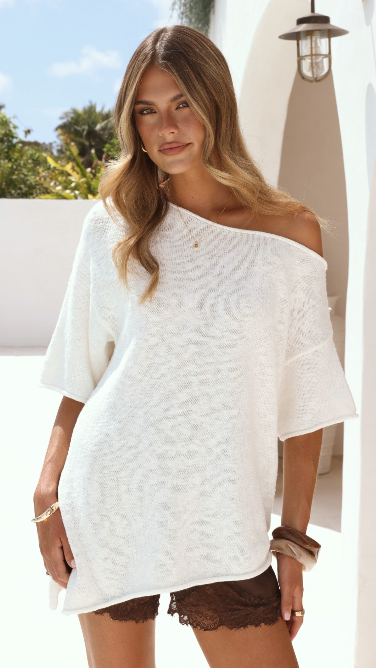 Keisha Off The Shoulder Top - White - Billy J