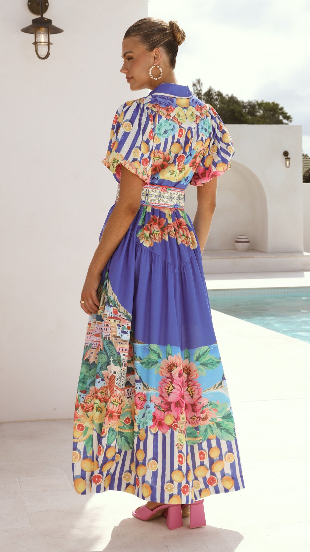 Bloom Maxi Dress - Positano Cobalt - Billy J