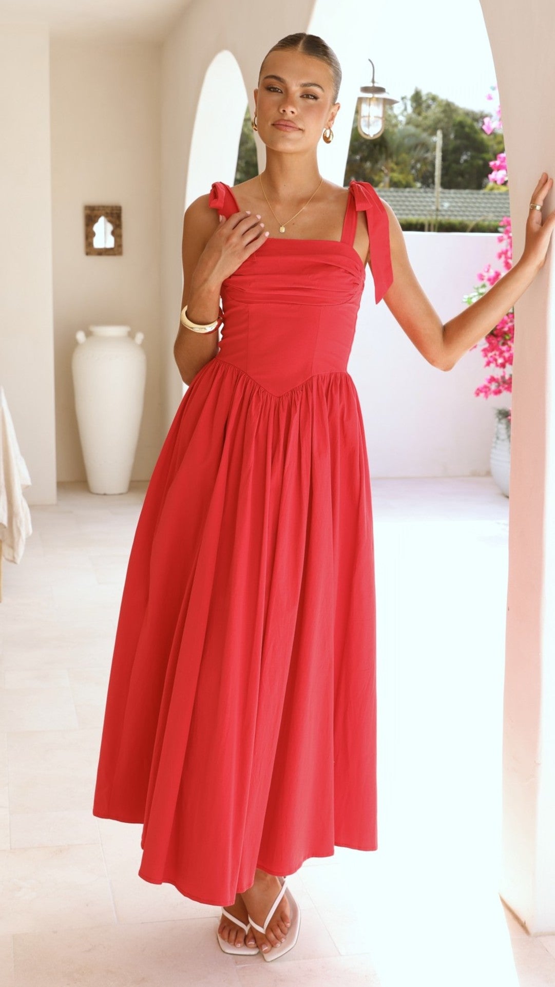Haisley Maxi Dress - Red - Billy J