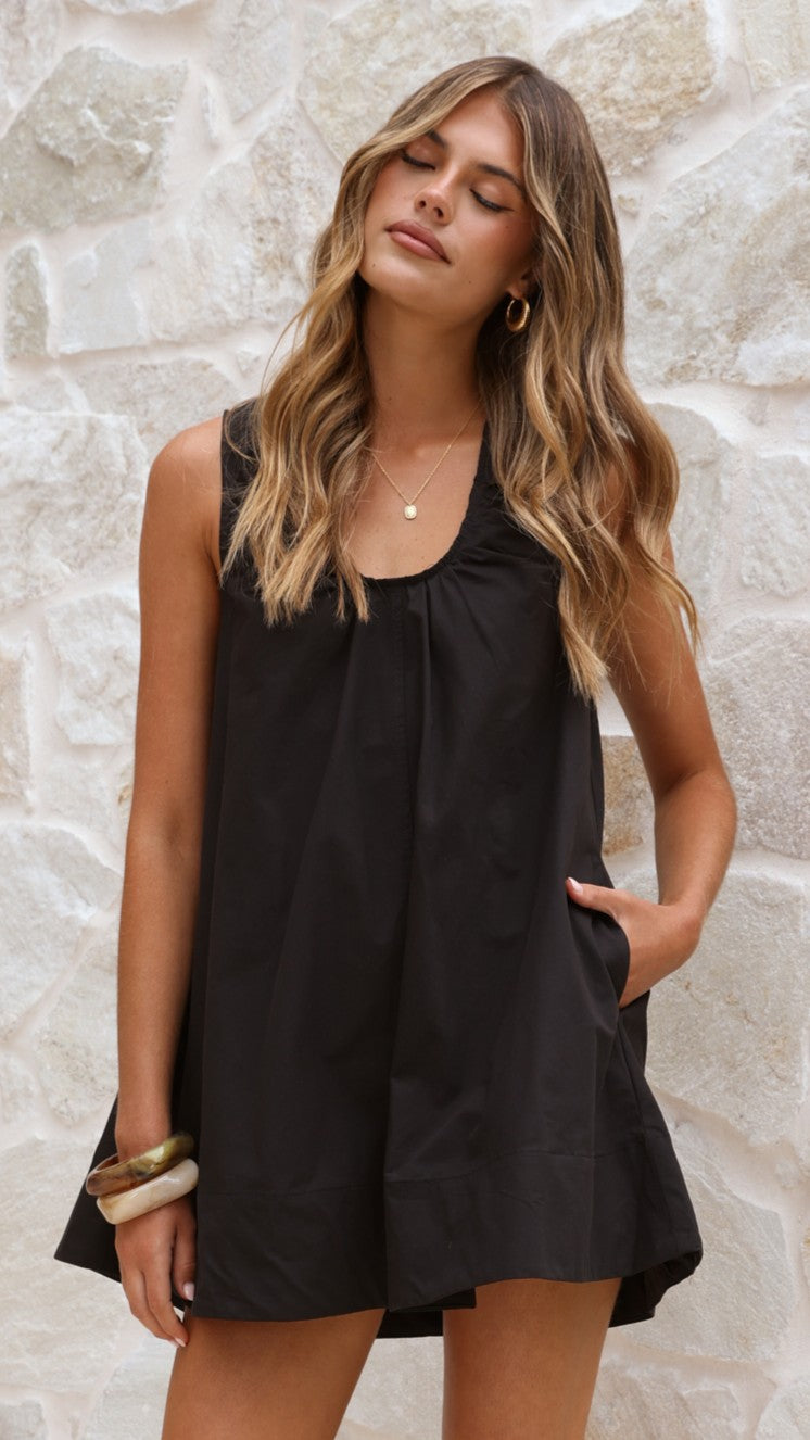 Vika Mini Dress - Black - Billy J
