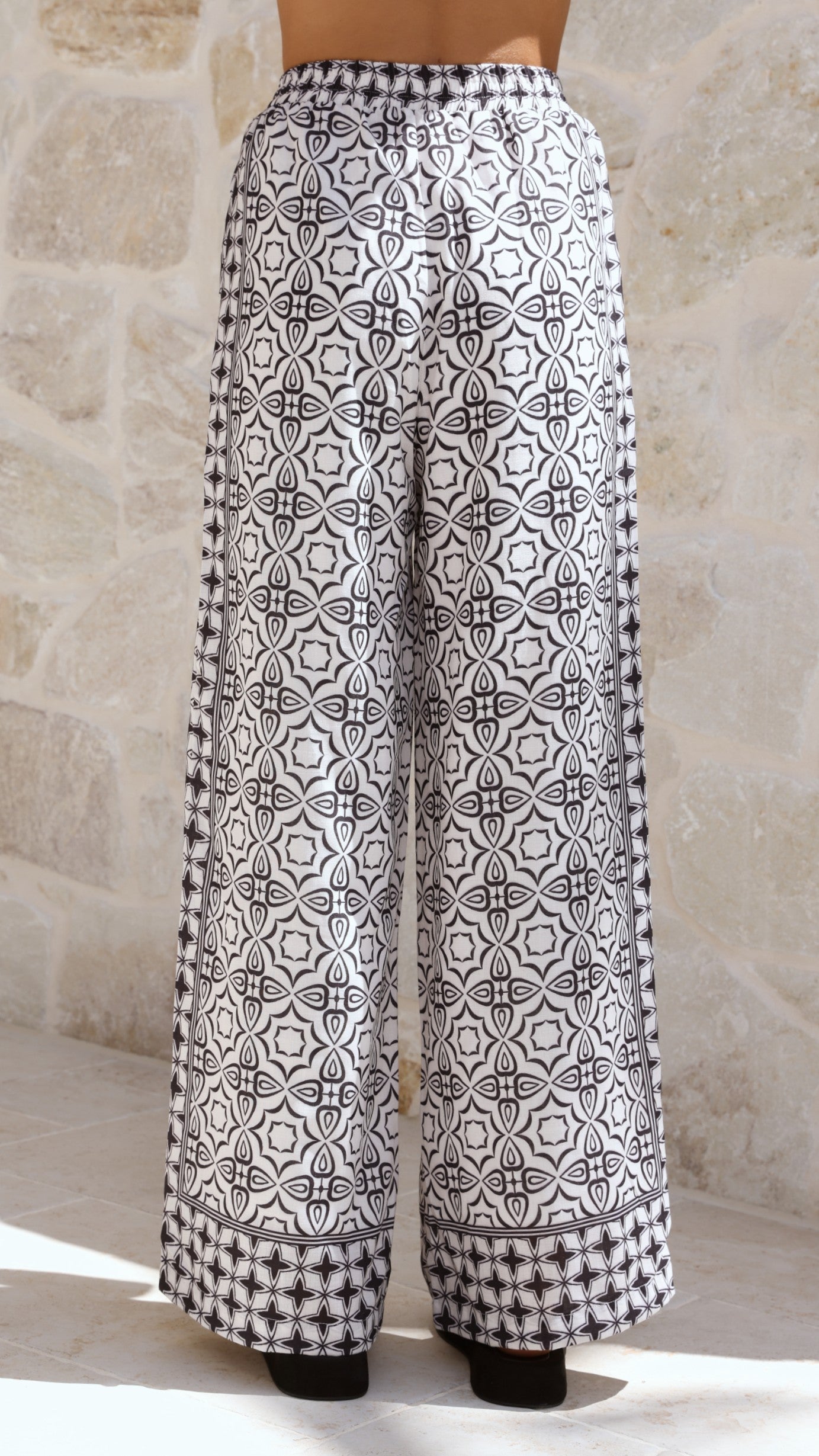 Ollie Pants - Black / White Print - Billy J