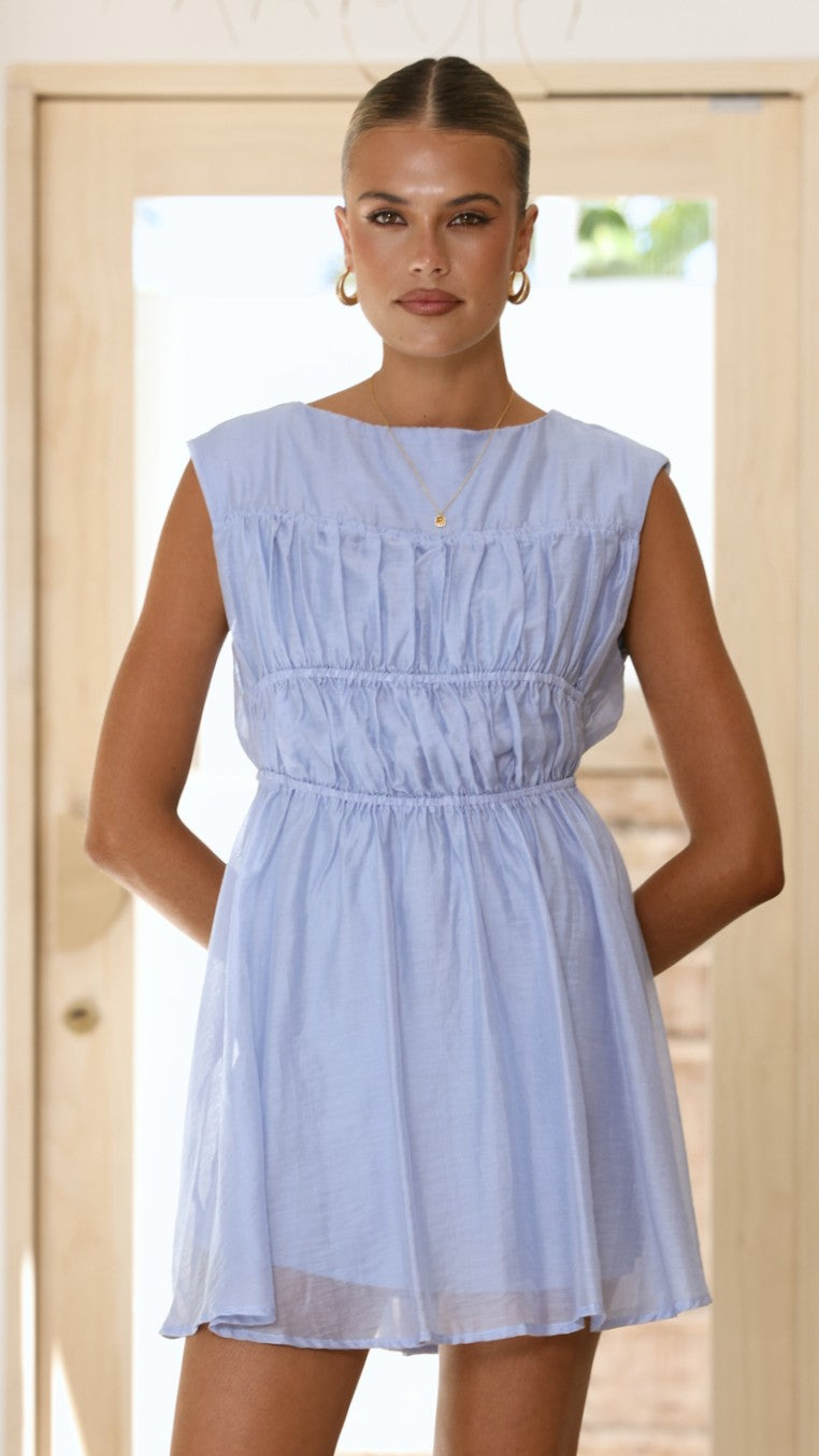 Masha Mini Dress - Blue - Billy J