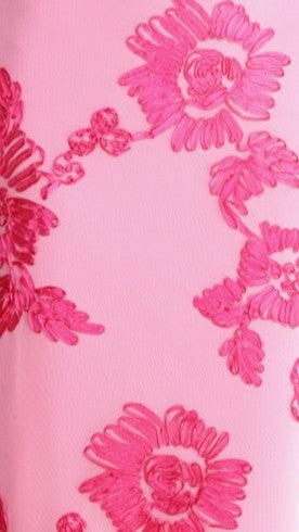 Nikova Maxi Dress - Pink Embroidery - Billy J