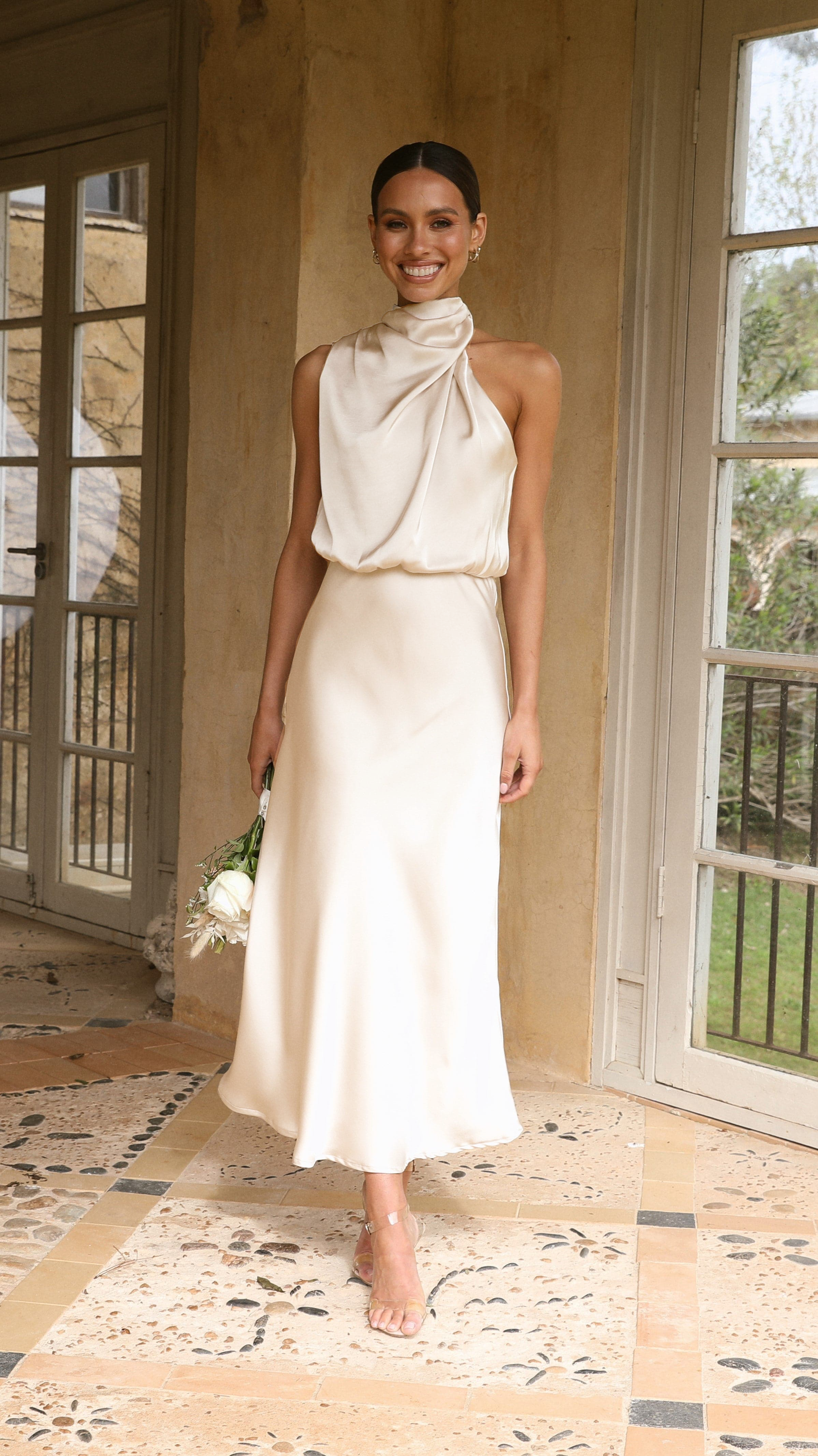 Esther Maxi Dress - Soft Gold - Billy J
