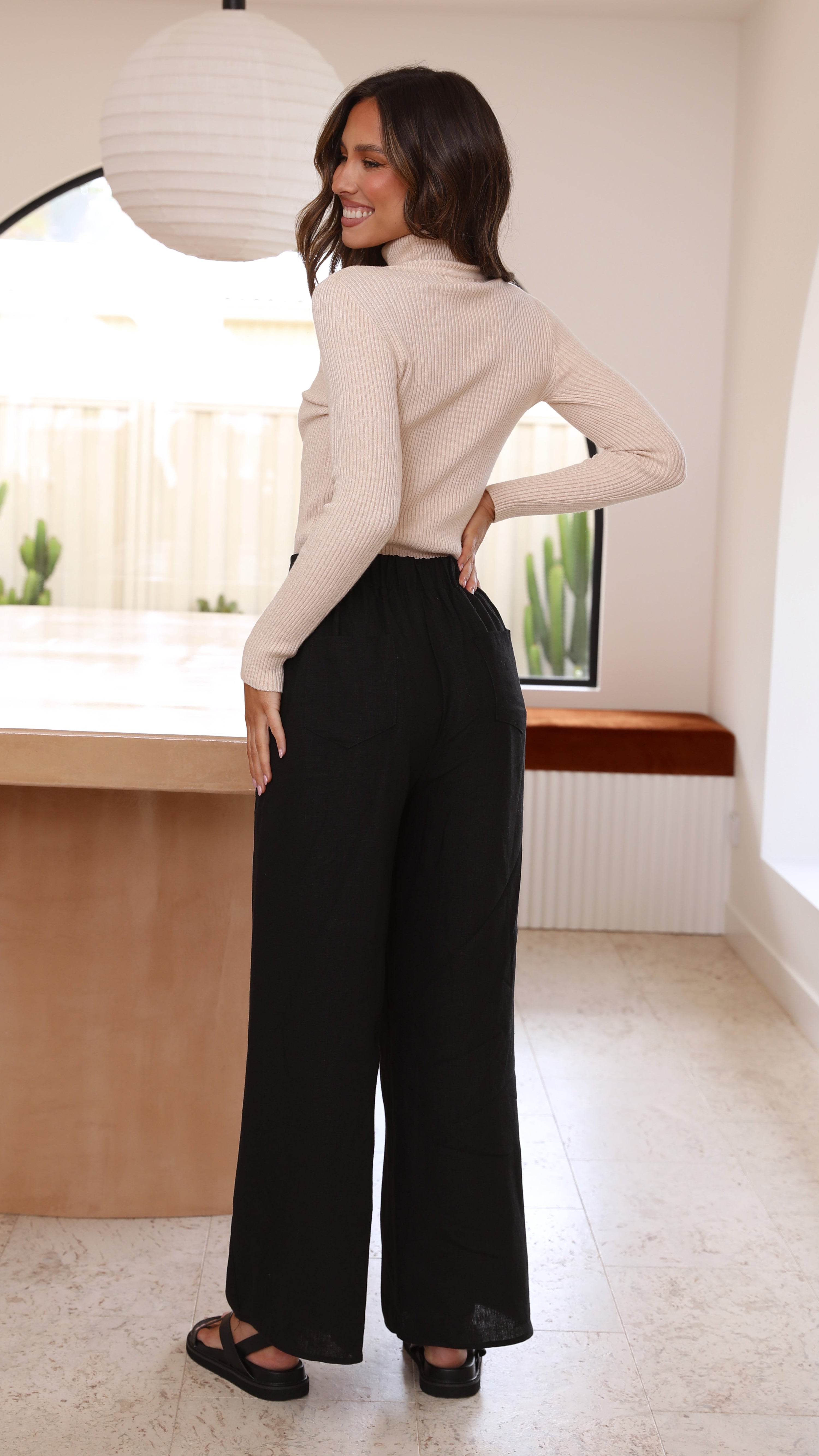 Sammi Turtle Neck Knit - Sand - Billy J