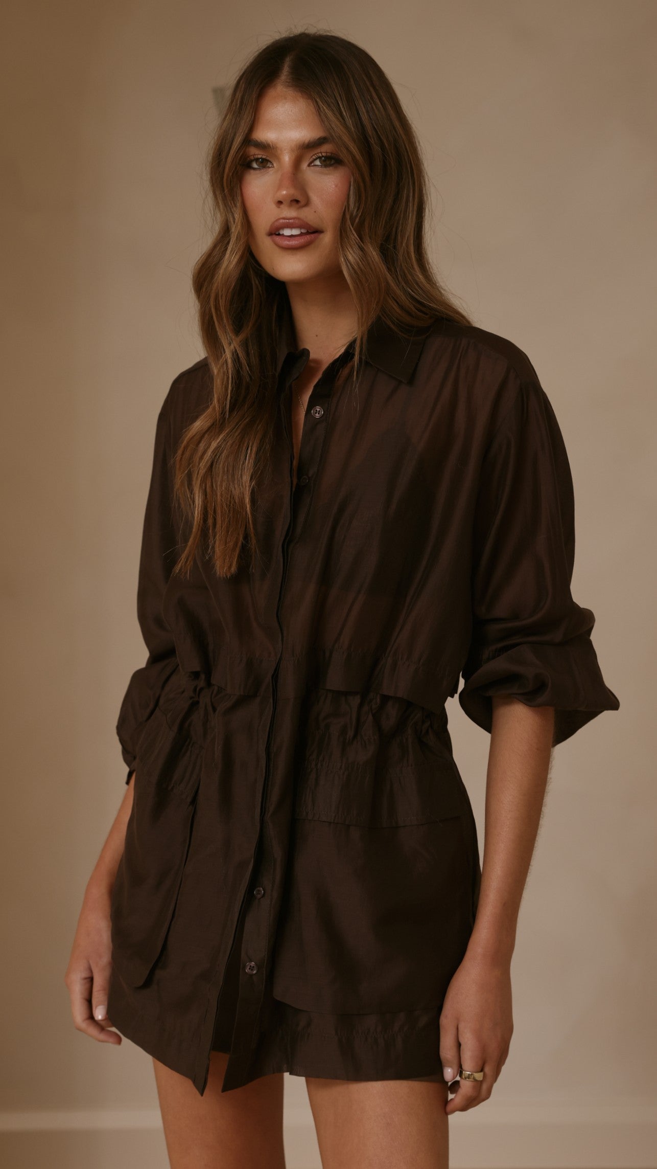 Banx Sheer Top - Chocolate - Billy J