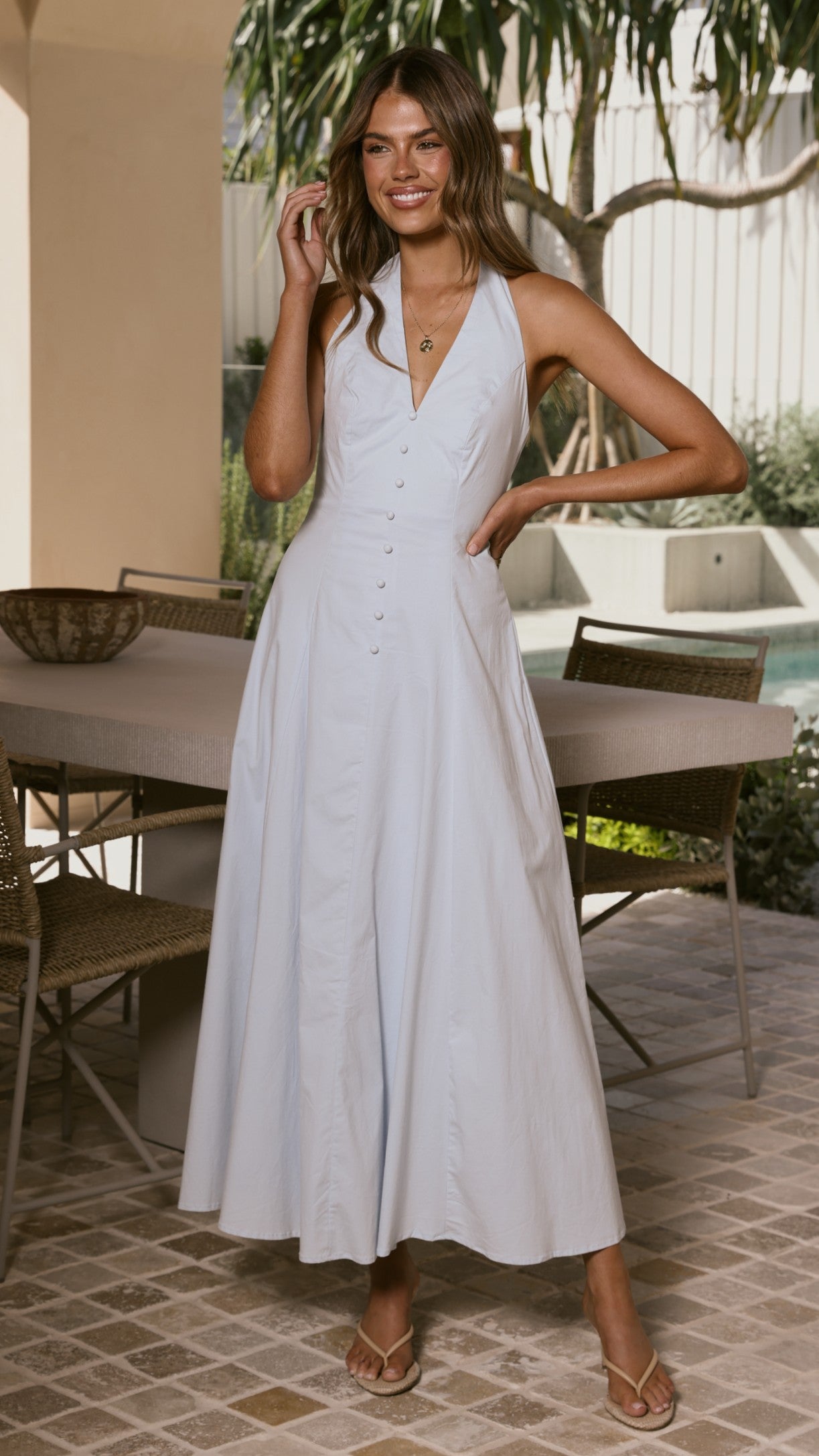 Kaia Maxi Dress - Blue - Billy J