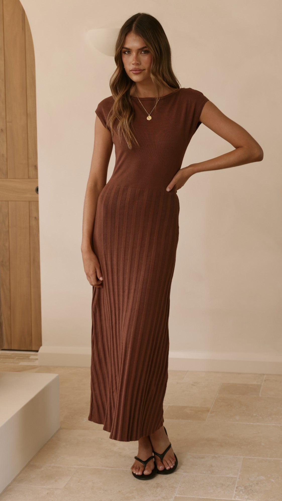 Marni Maxi Dress - Chocolate - Billy J