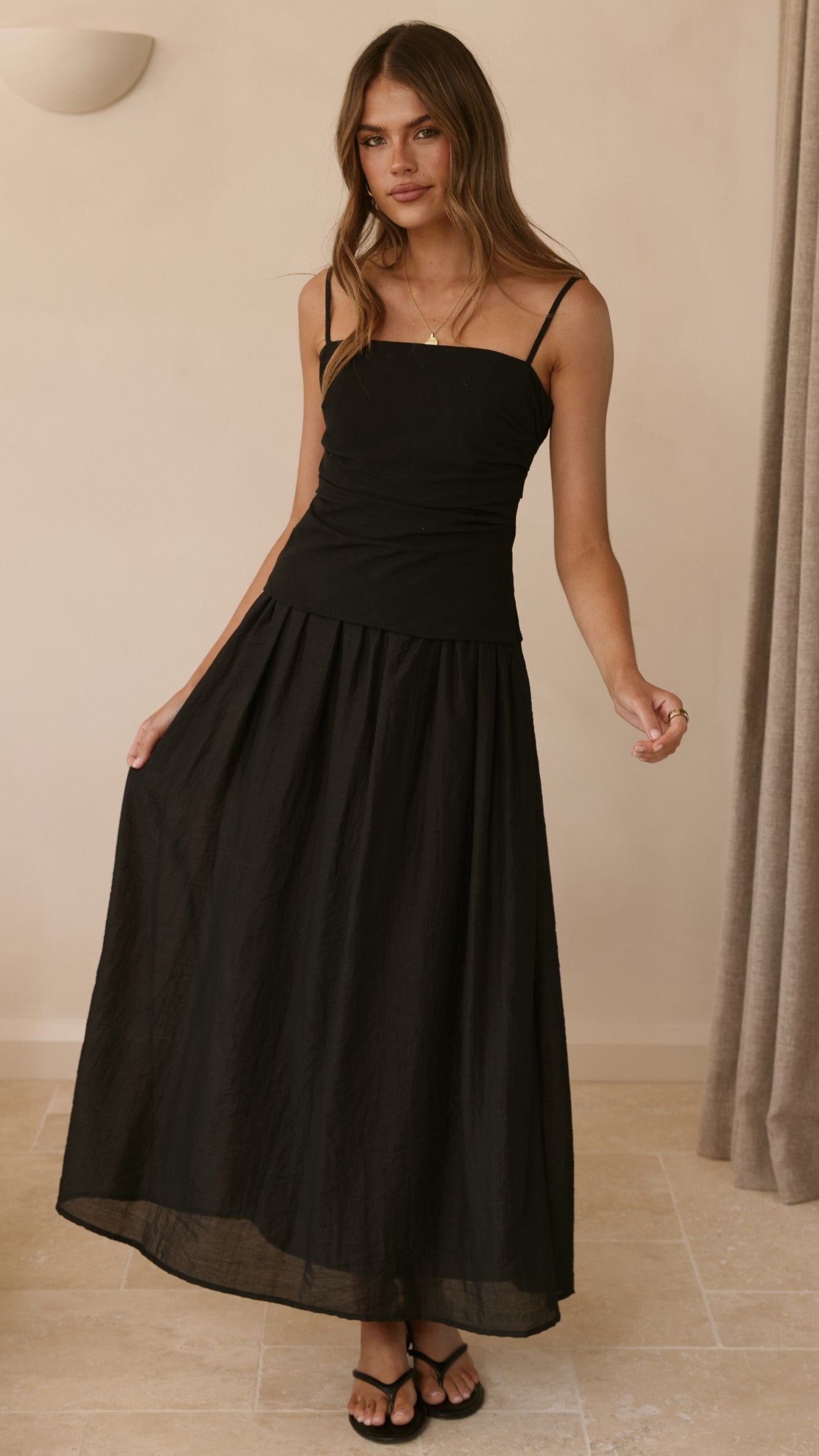 Valentina Maxi Dress - Black - Billy J
