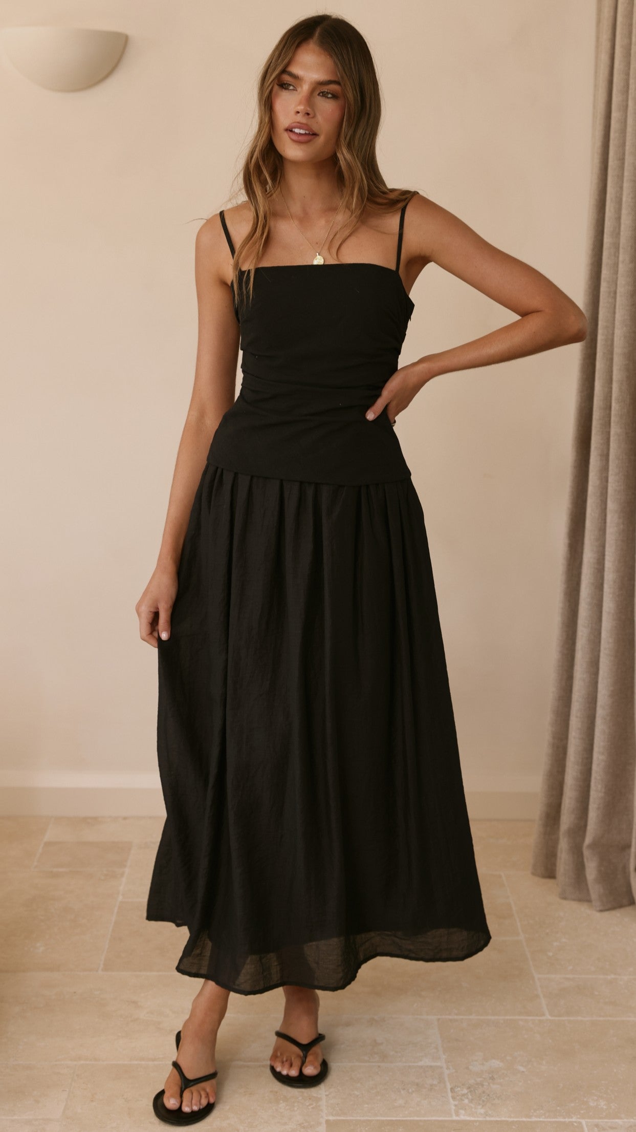 Valentina Maxi Dress - Black - Billy J