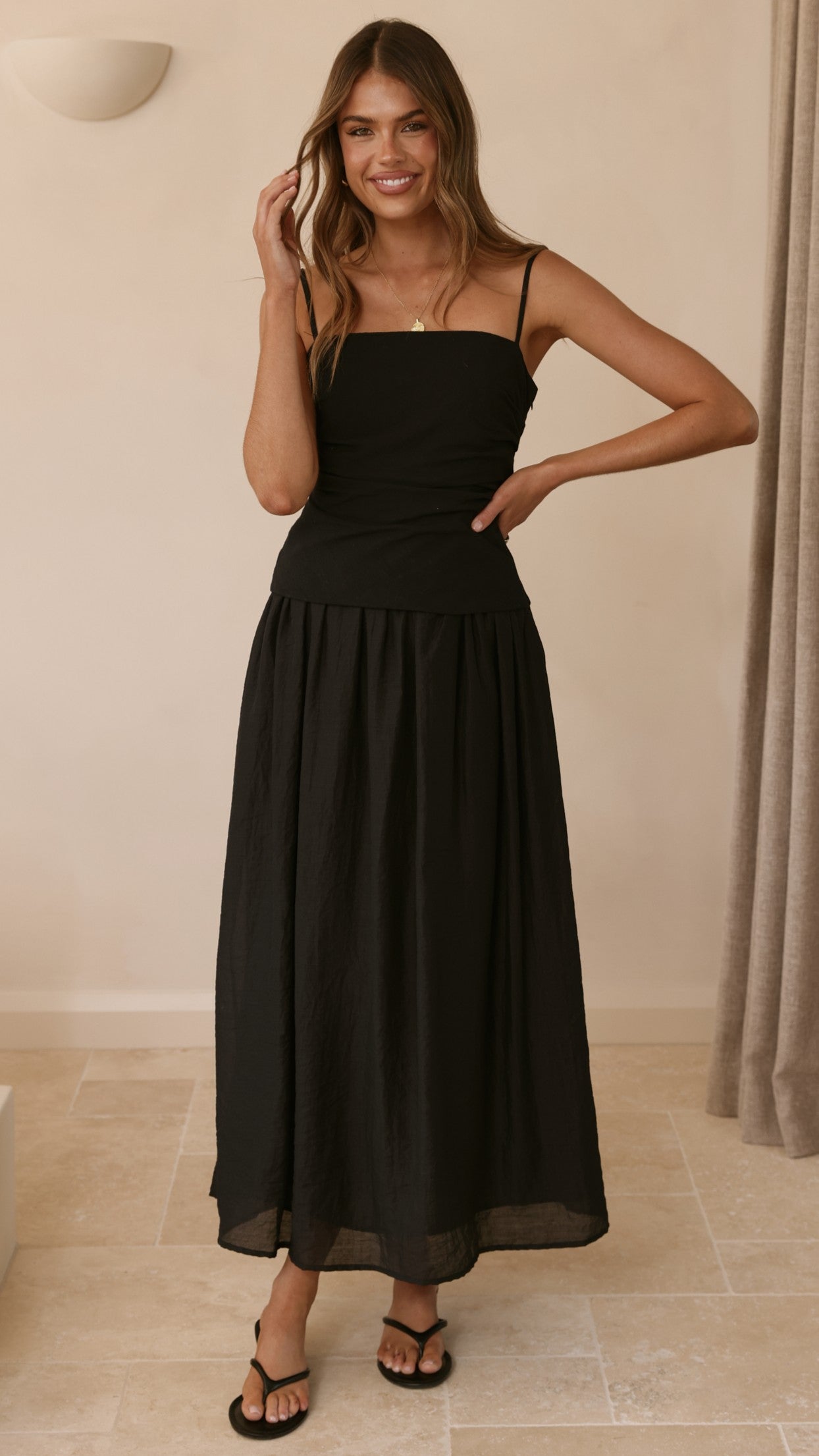 Valentina Maxi Dress - Black - Billy J